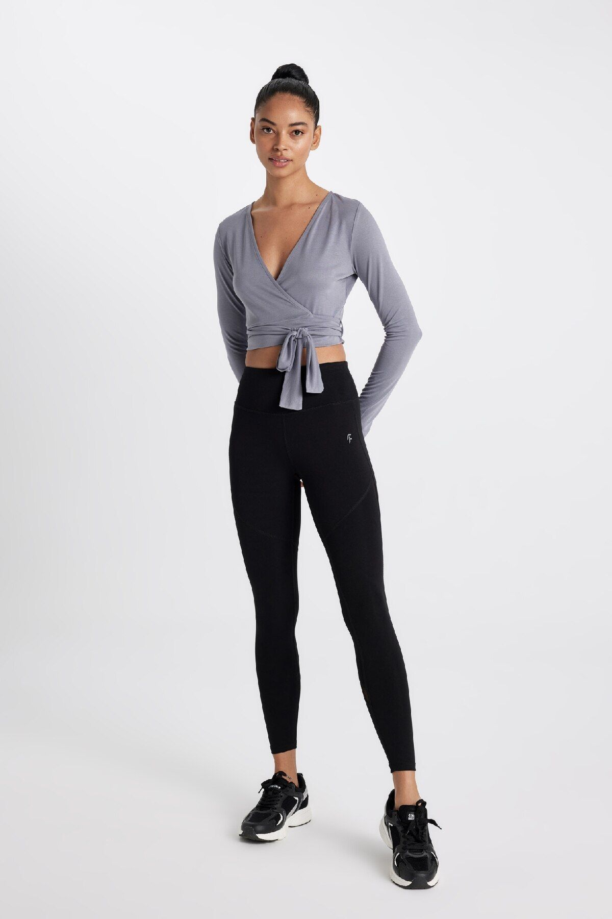 DeFacto-DeFactoFit - Sport-Leggings aus schwerem Stoff, taillenbetont - C3509AX24SM 4