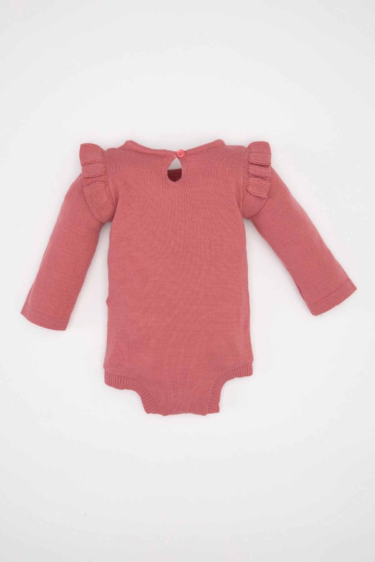 DeFacto-3-teiliges Set für Babys, Mädchen, Strickwaren, langärmlig, gestreifter Body, Mütze und Strumpfhose C9760a524wn 5