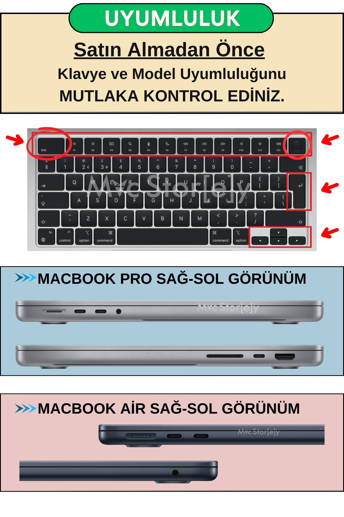 Mcstorey-Russian Keyboard Protector for MacBook Air Pro Case M1-M2-M3-M4 (Uk-Eu) A2681 A2941 A2442 A2485 Gradient 3