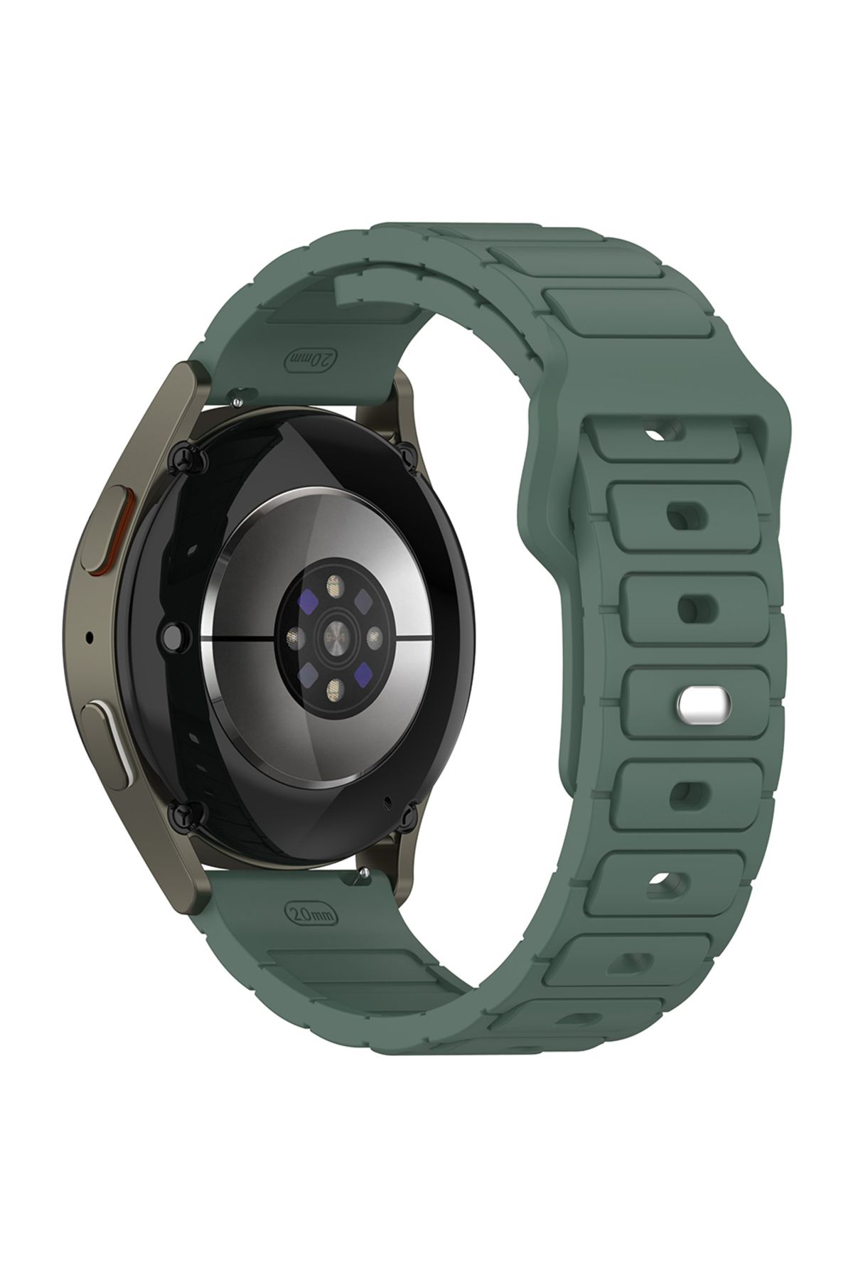 System Com Galaxy Watch 46mm SYS KRD-132 22mm Silikon Kordon Strap Kayış - Koyu Yeşil