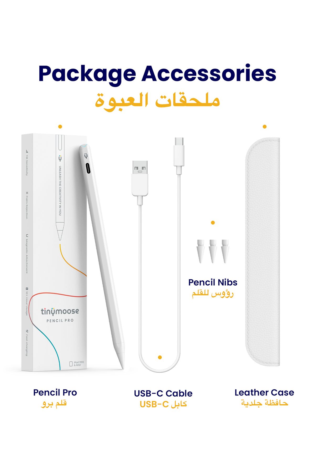 Tinymoose-Pencil Pro – USB-C Fast Charging, Palm Rejection – 2nd Gen Stylus for iPad 2018 and Above 2