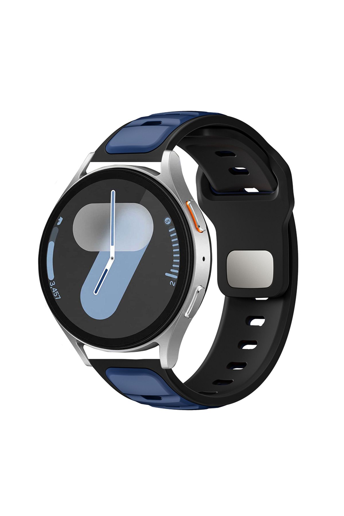 cepteaksesuar Amazfit Pace CPT KRD-135 22mm Silikon Kordon Strap Kayış - Lacivert-Siyah