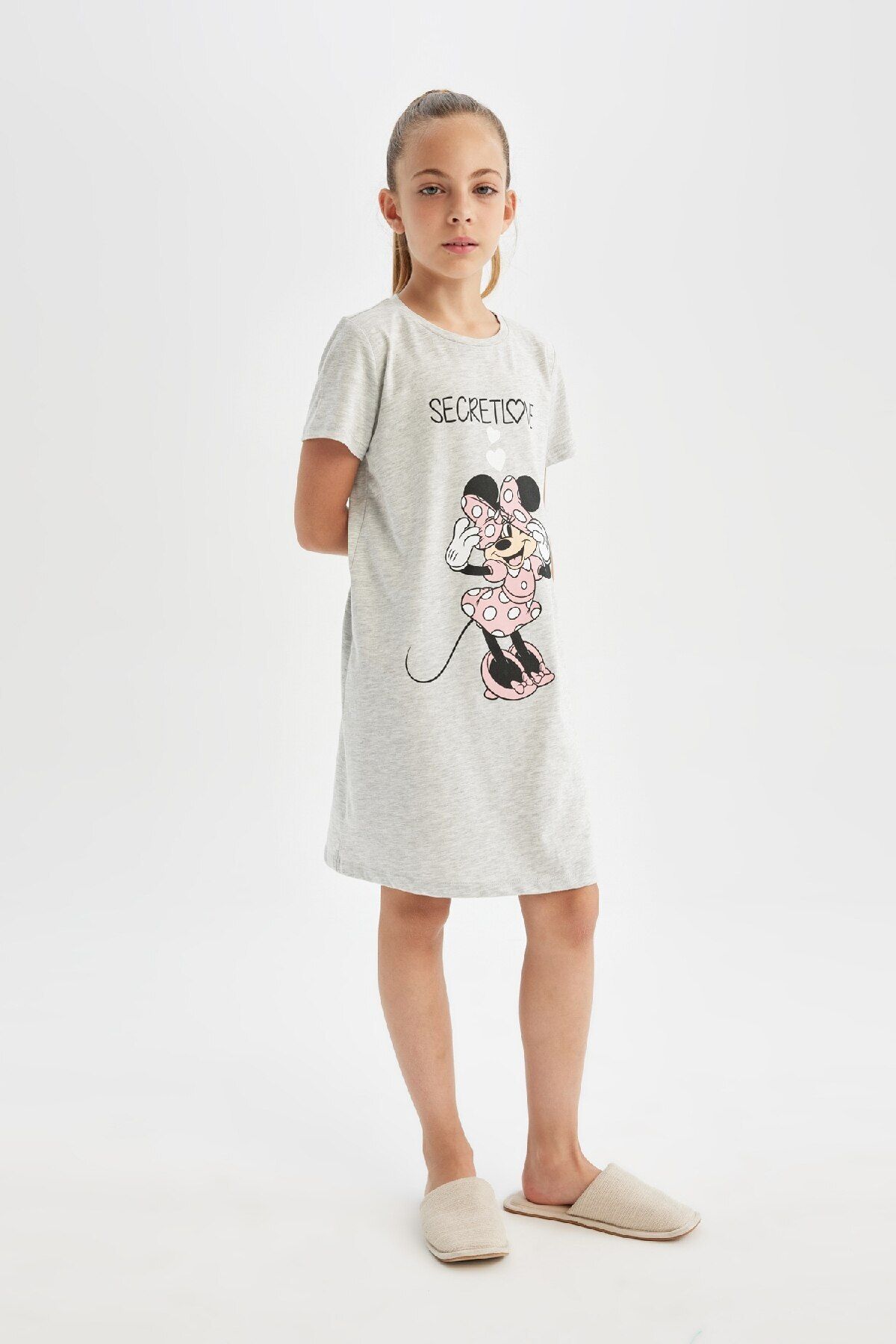 DeFacto-Rochie pentru fetiță Disney Mickey & Minnie cu mânecă scurtă - D1426A824SM 2