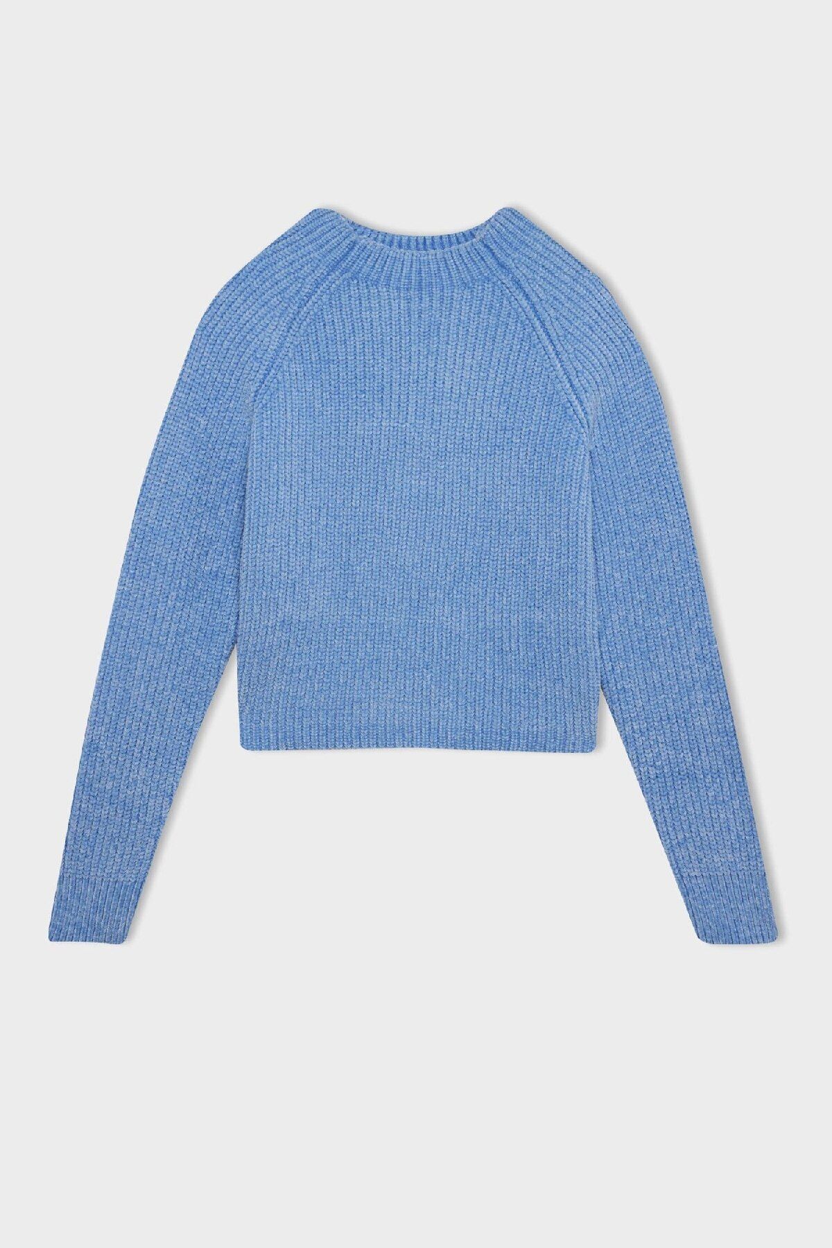 DeFacto-Strickpullover mit normaler Passform und halbem Rollkragenpullover C6234AX24CW 7