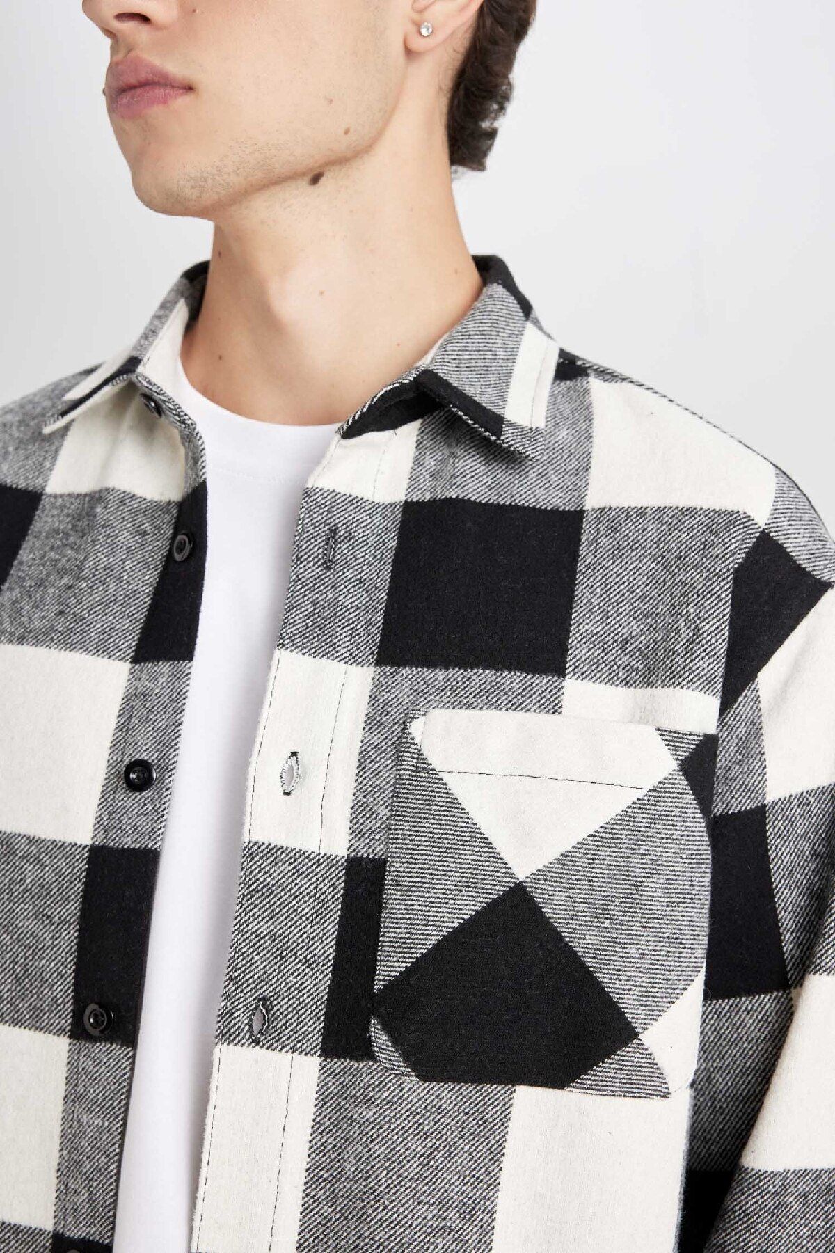 DeFacto-Regular Fit Checked Lumberjack Langarmshirt D3298ax24wn 5