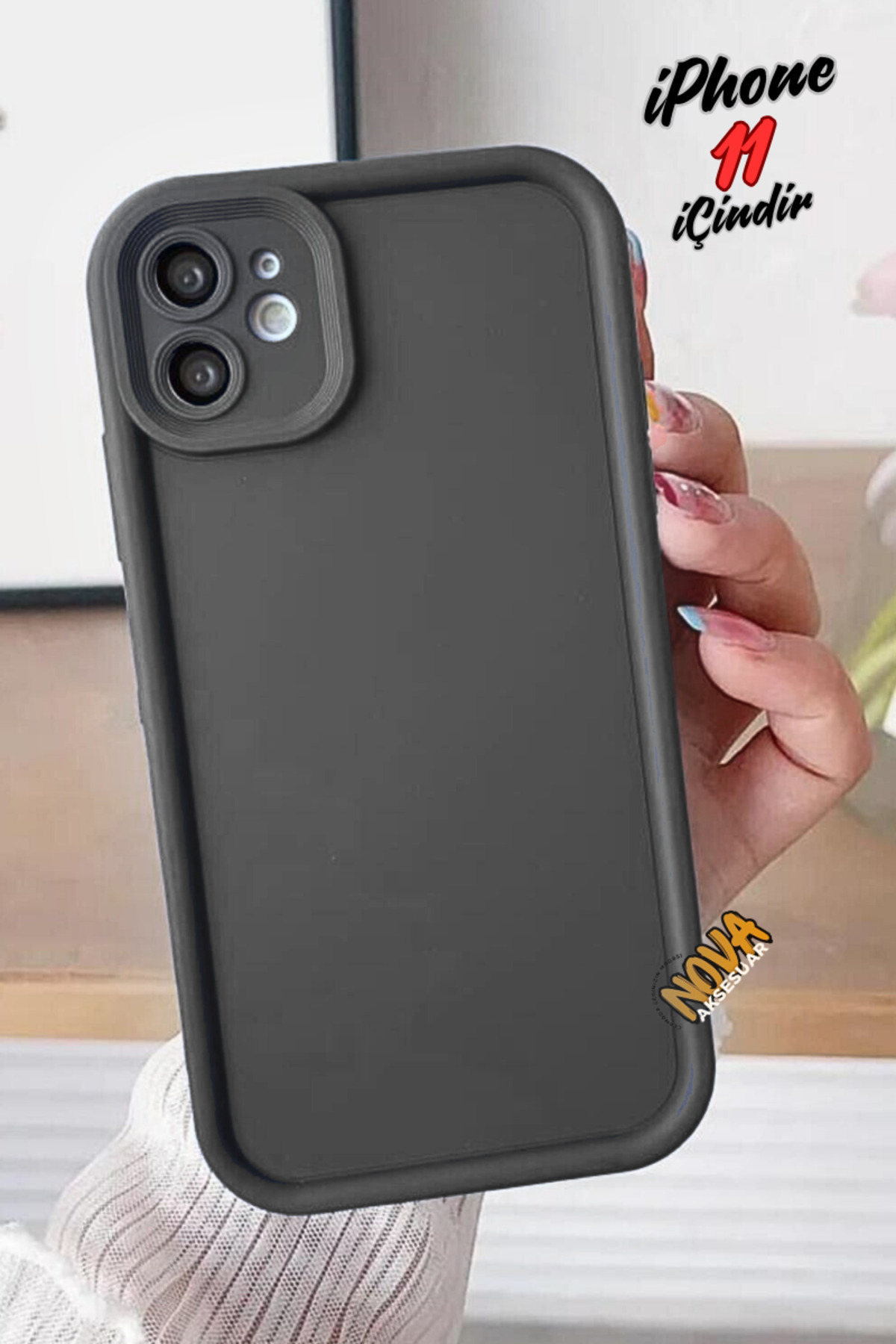 cepmoda-iPhone 11 Case Soft Texture & Protruding & Camera Protection Silicone 3D Cover V1 - Gray 1
