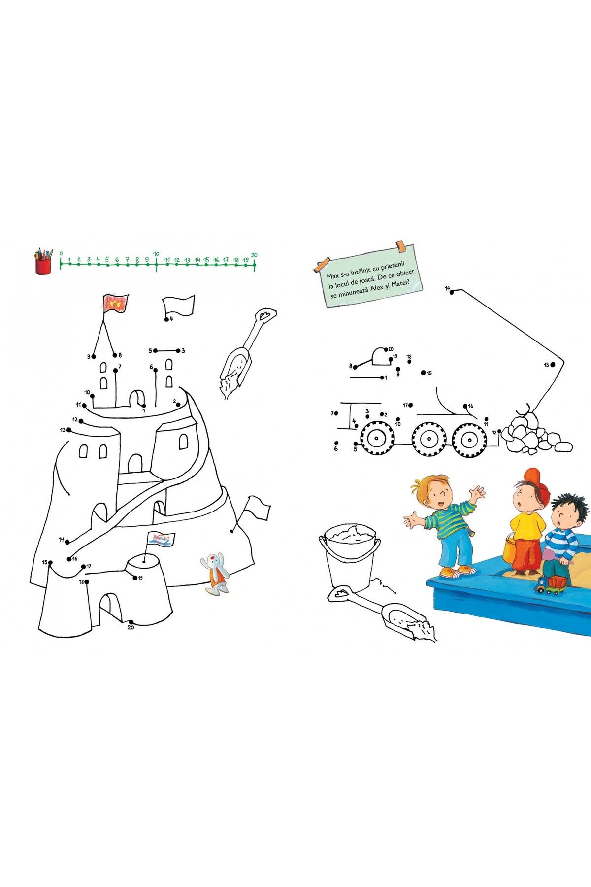 Didactica Publishing House-Children's book, Learn with Max, Dot by dot - From 1 to 20, from A to Z, 3+ years 3