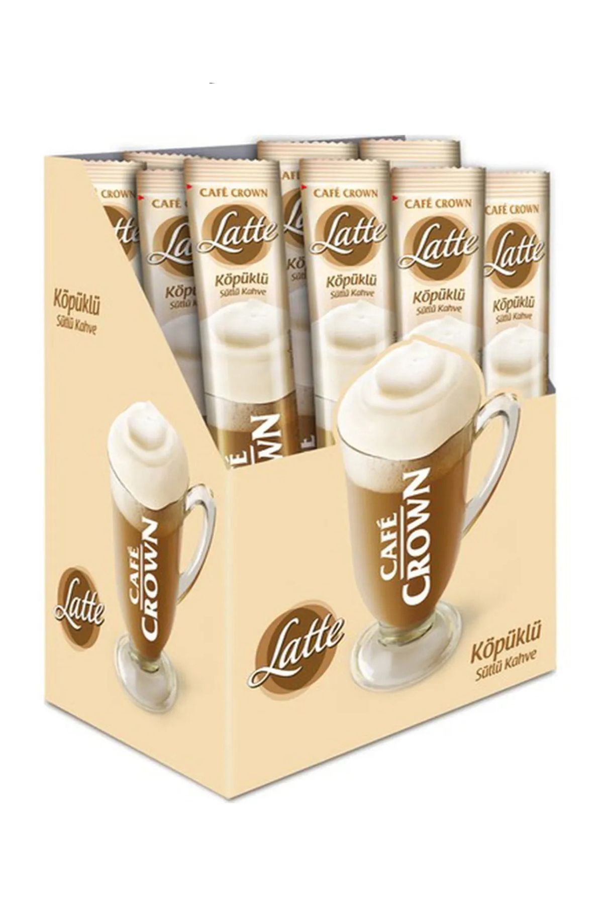 Ülker Cafe Crown Latte Sütlü Köpüklü Kahve 17 Gram x (24 Adet)