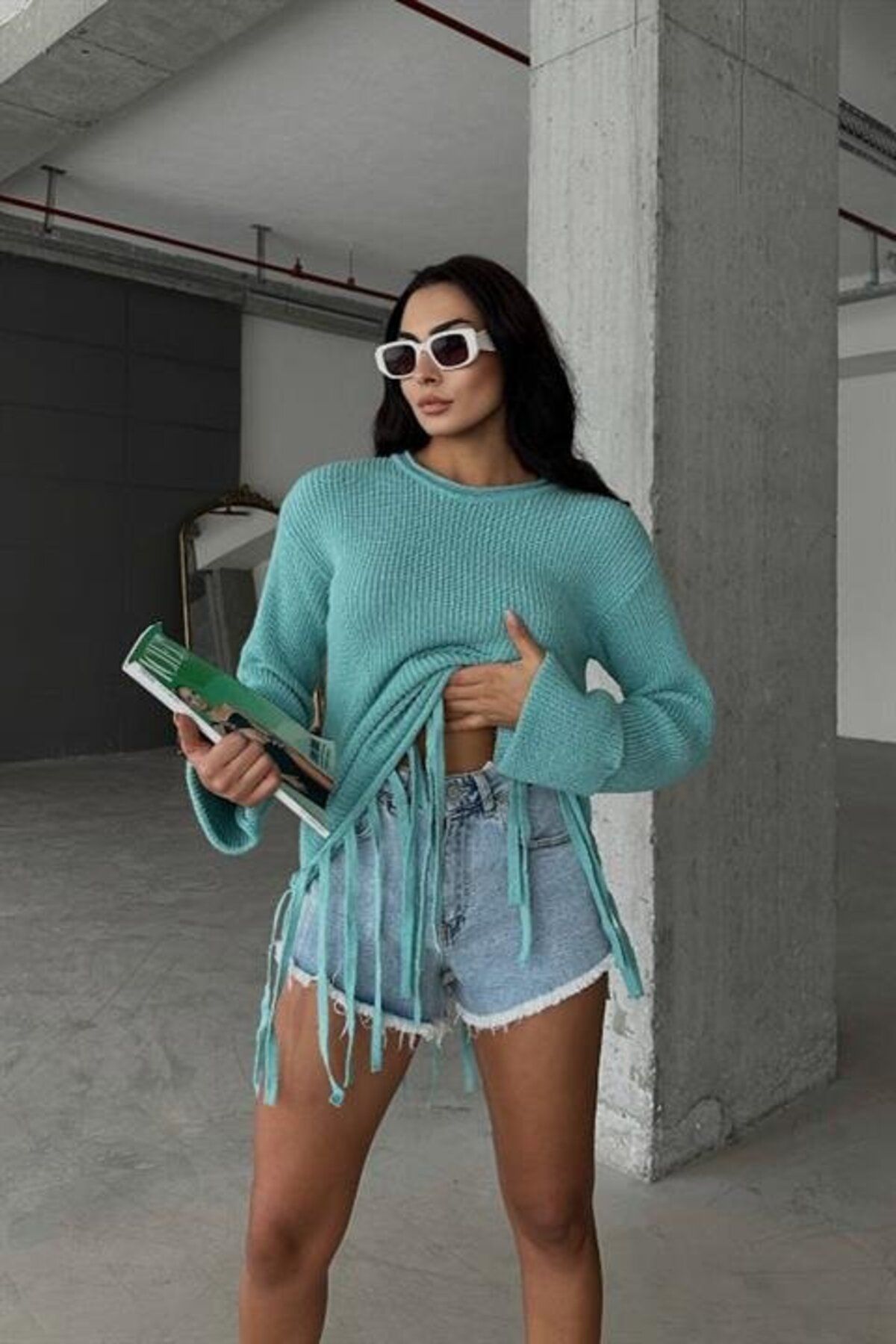 passense-Alise Corded Tassel Detail Sweater 1199-09 2