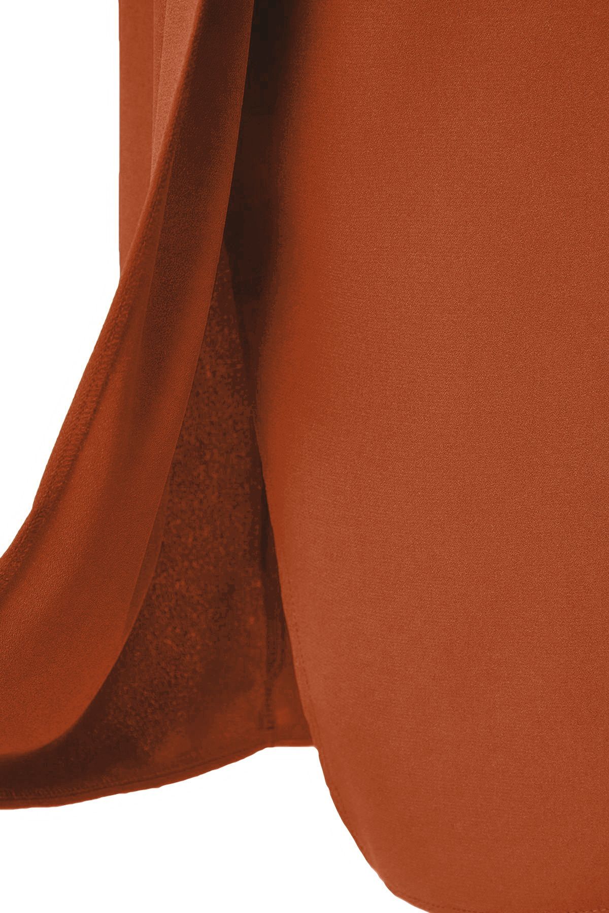 Trendyol Collection-Midi šaty A-line v cihlové barvě – s detailem výřezu, TWOSS25EL00017 3