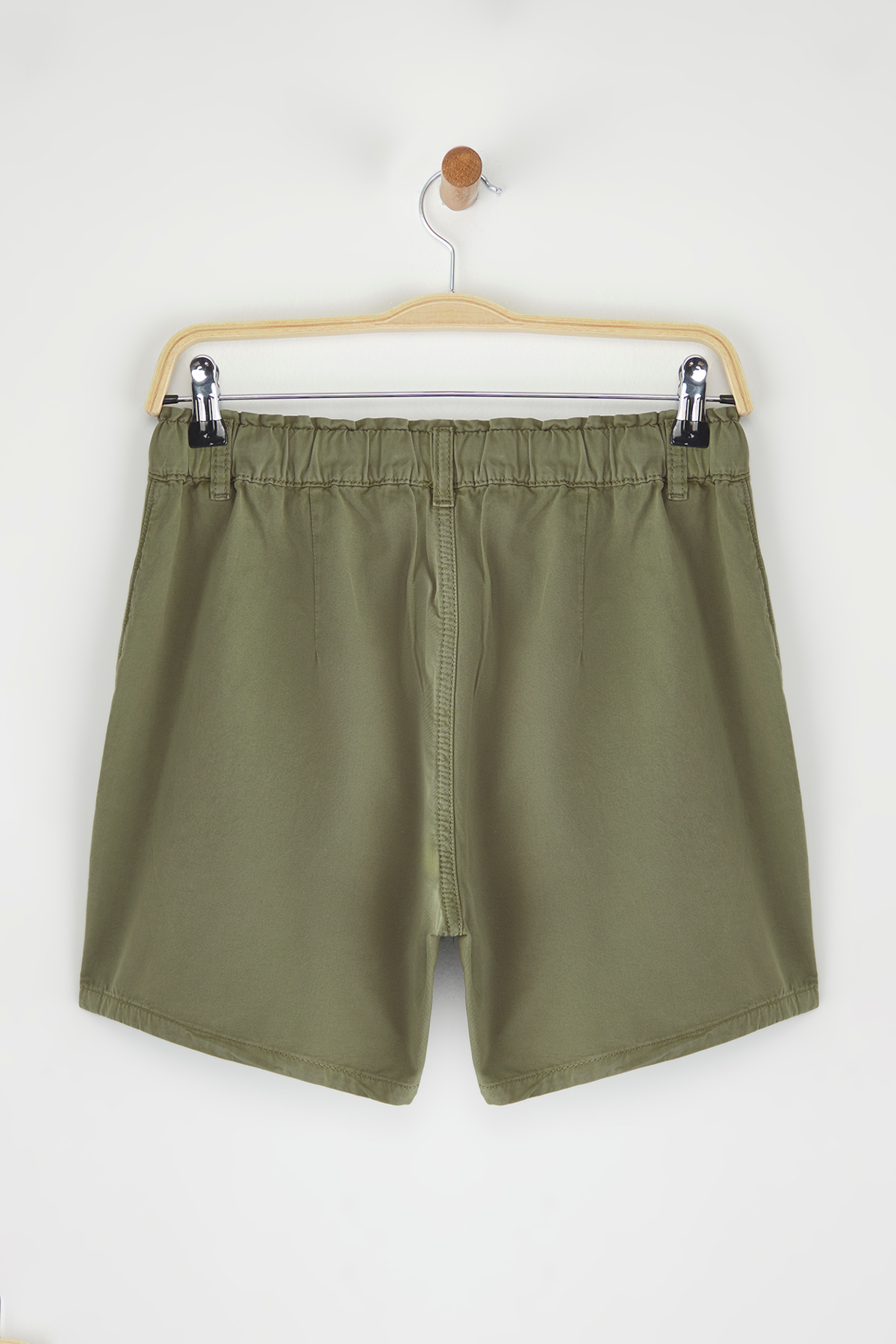 Trendyolmilla  Haki Yüksek Bel City Boy Denim Şort TWOSS25SR00157 - Görsel 6