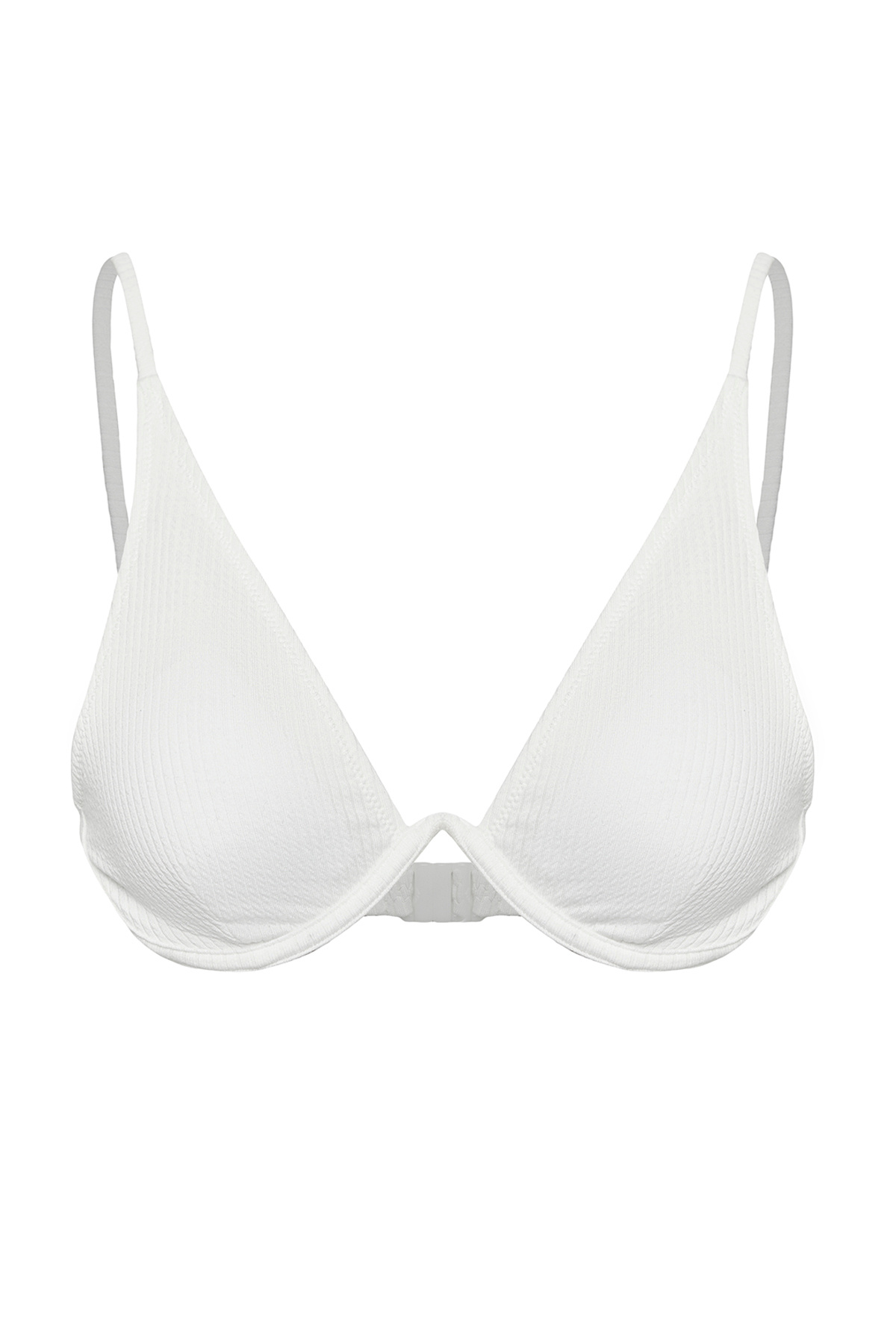 Trendyol Collection-Ecru Texture Balkonet Bikinioberteil TBESS25BU00067 5