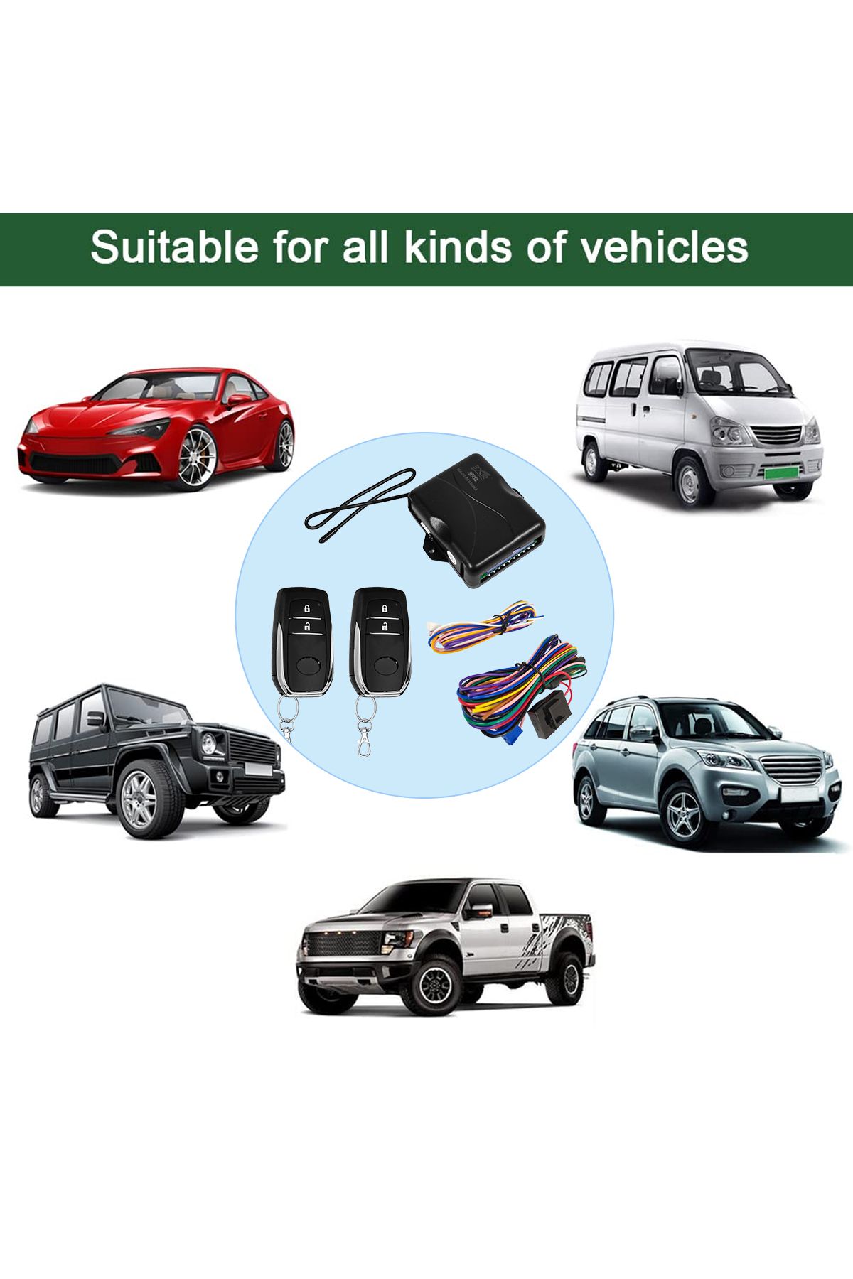 3XR-Universal Remote Keyless Entry System with Central Door Locking, Trunk Release, and Car Locator 7