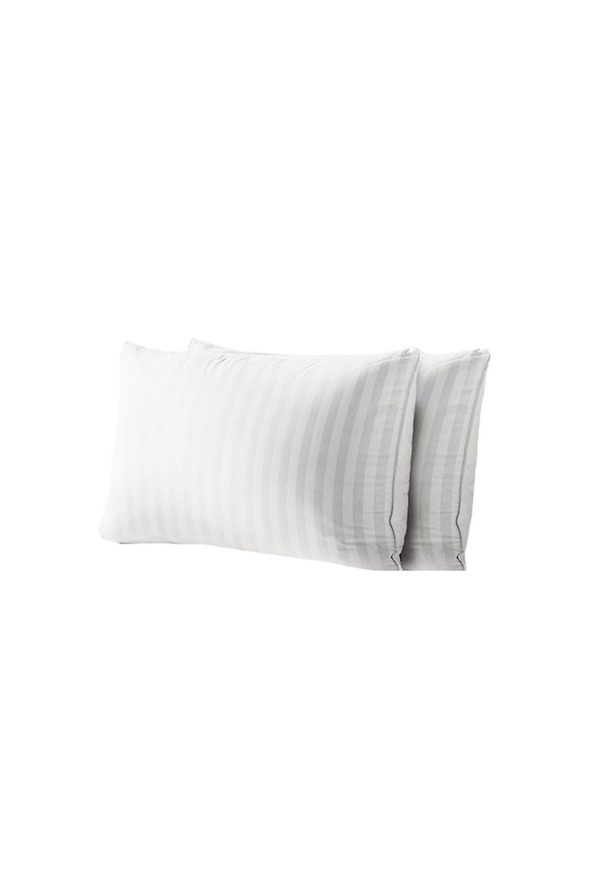Kotonia Home Set 2 Fete De Perna Kotonia Home Hotel Damasc Cu Dungi Late De 2.5 Cm, 100% Bumbac, Alb, 40x40 Cm - One Size