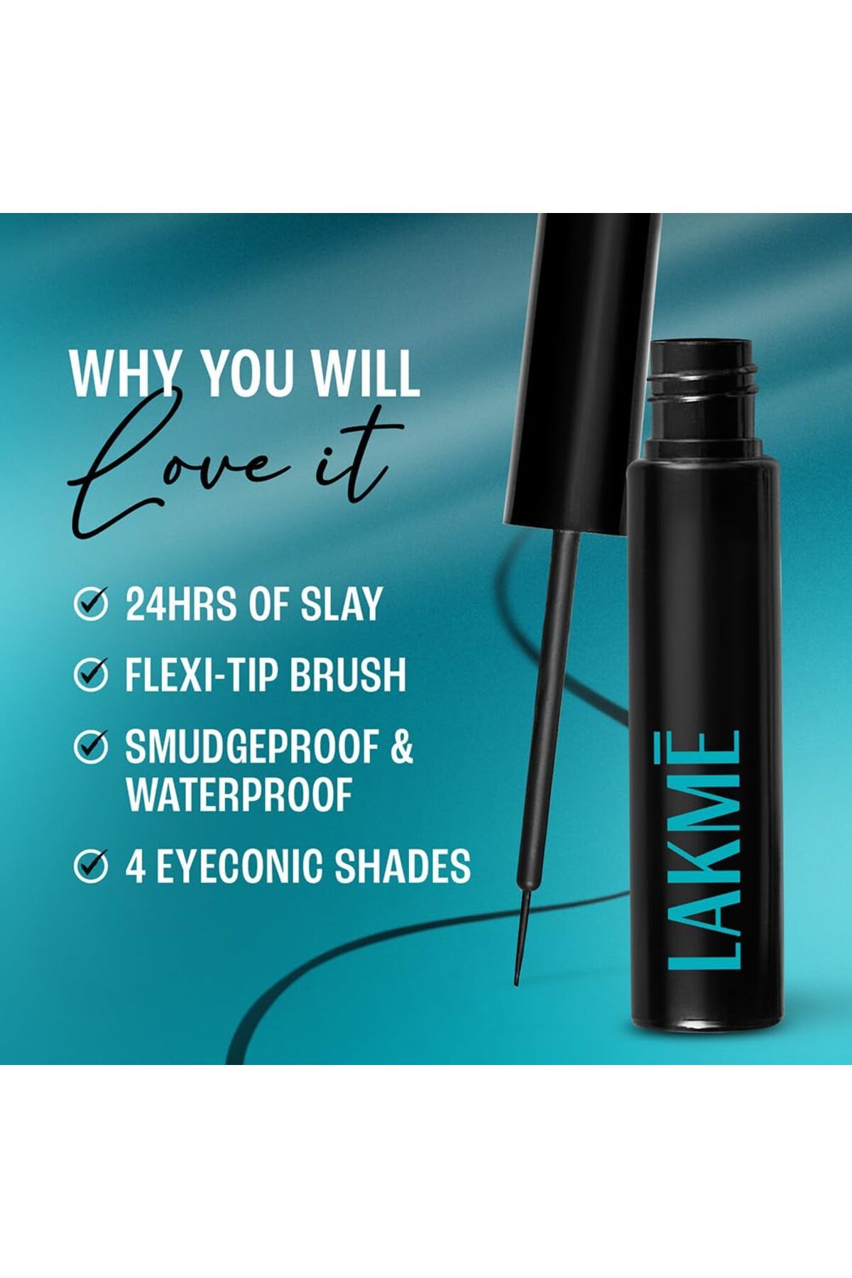Lakme-LAKMÉ Eyeconic Liquid Eyeliner, 4.5 ml, Black 5