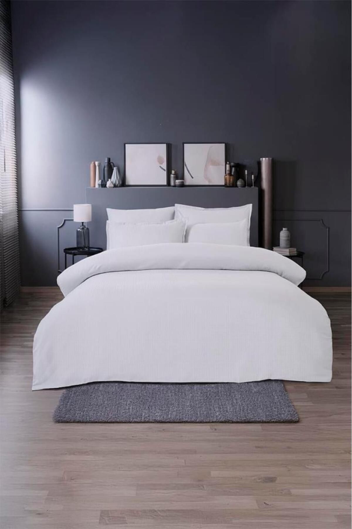 Altınbaşak-Set cuvertură dublă din satin jacquard Diamond Puce 2