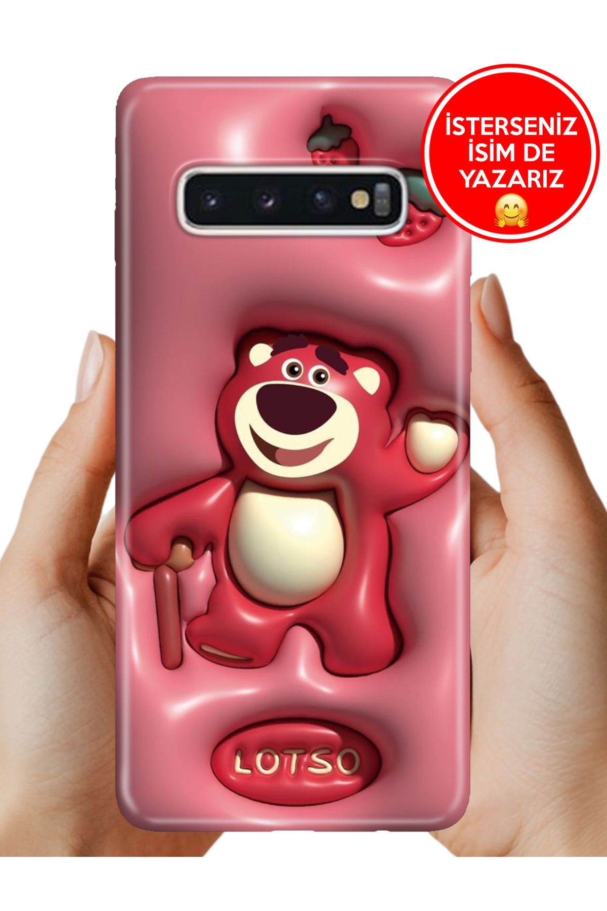 Cekuonline Galaxy S10+ Plus Uyumlu Kılıf Baskılı Life Style Kapak Silikon Lotso