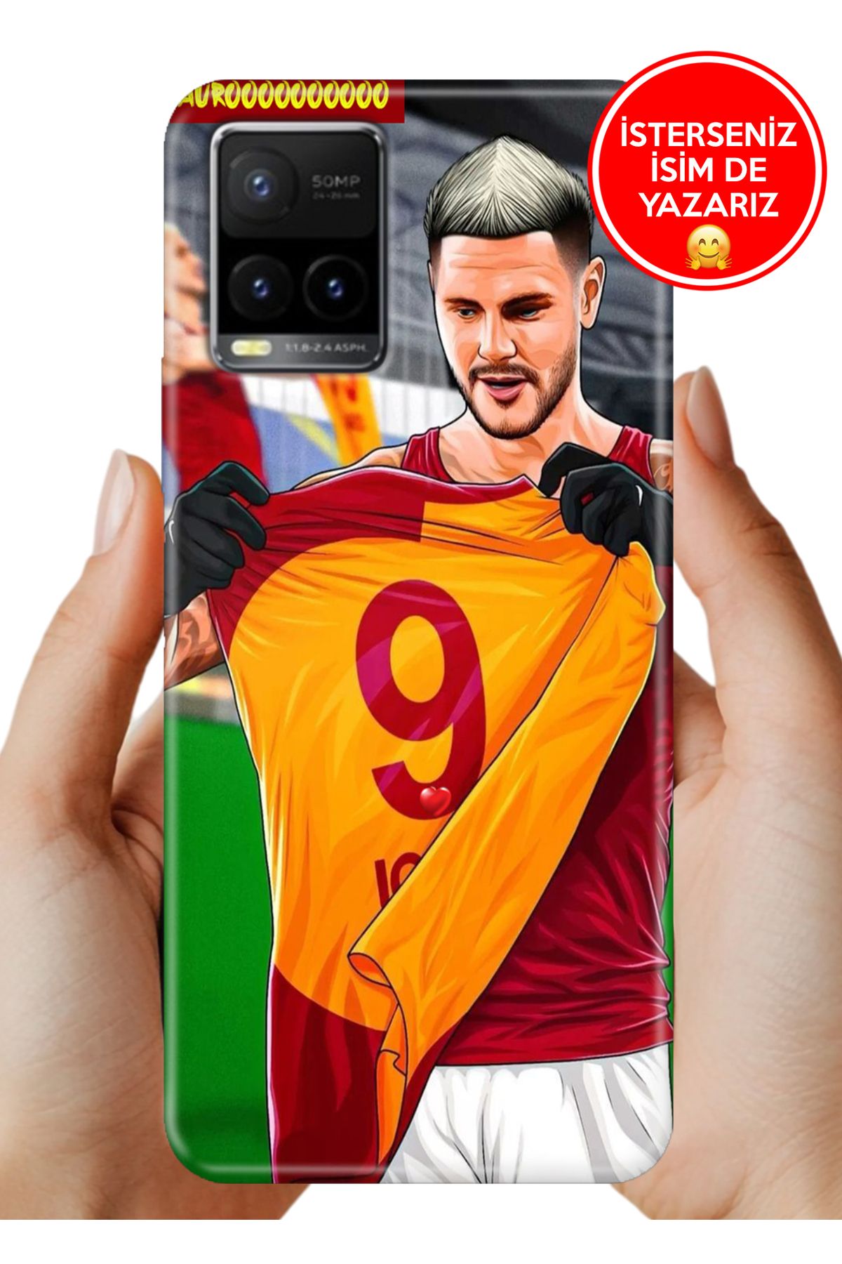 Cekuonline Vivo Y32 / Y33S Uyumlu Kılıf Baskılı Life Style Kapak Silikon Gol Kralı-Mauro