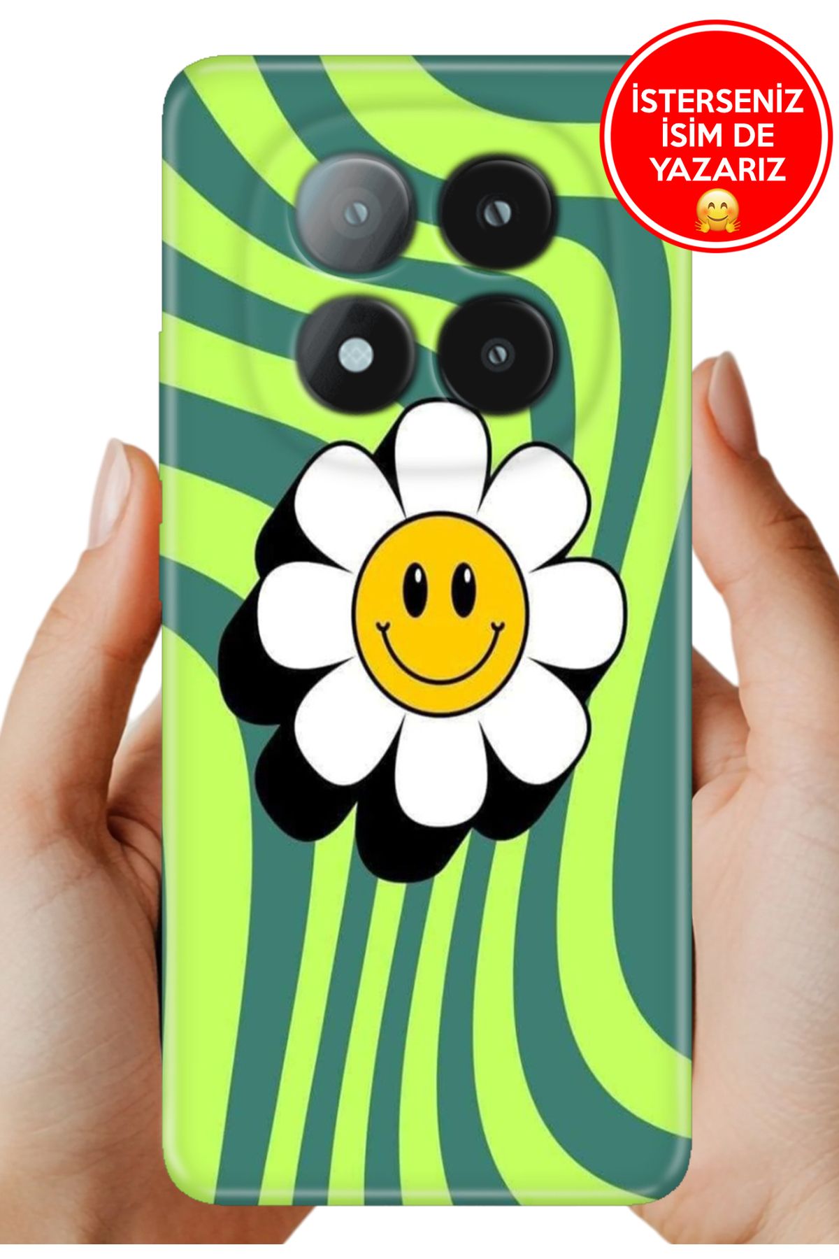 Cekuonline Redmi Note 14 Pro+ Plus Kılıf Baskılı Life Style Kapak Silikon Gülen Papatya