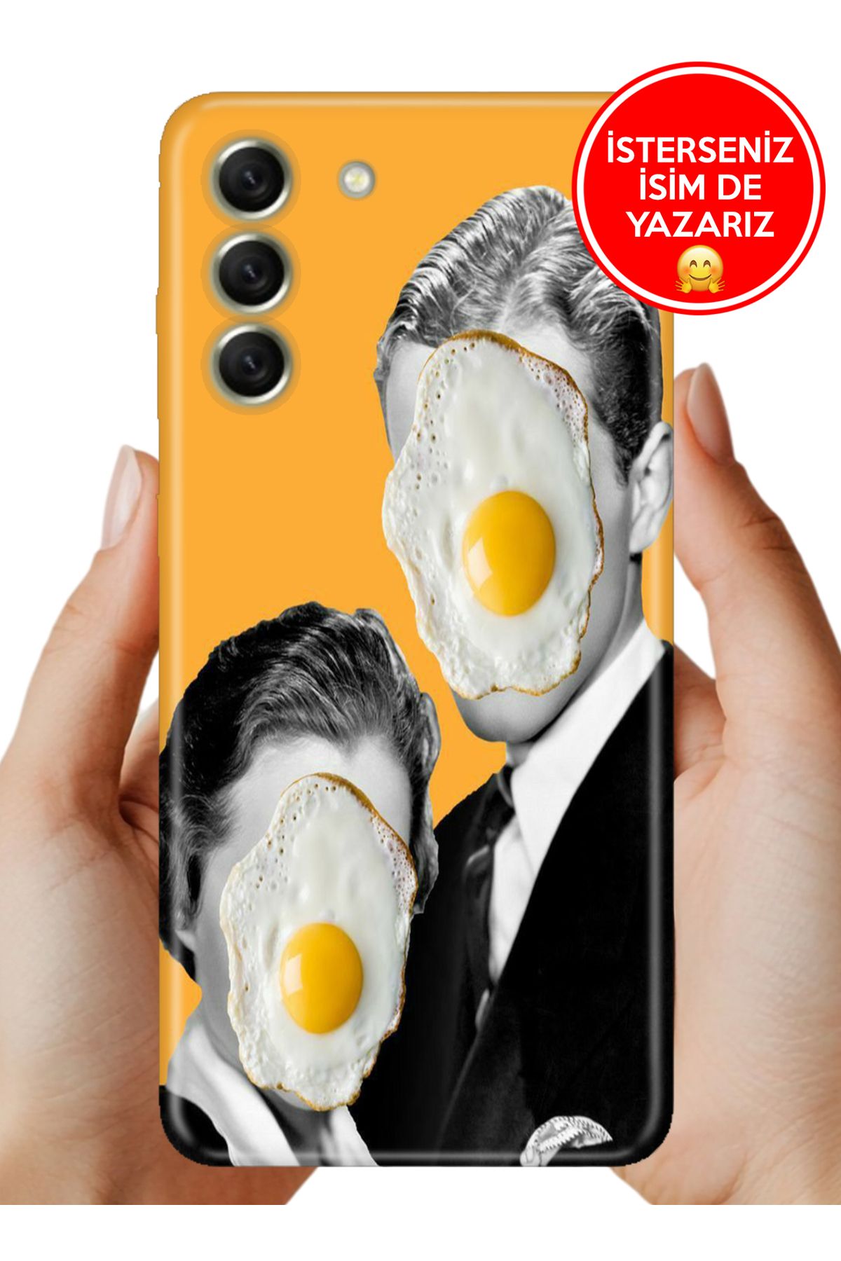 Cekuonline Samsung Galaxy S21 FE Kılıf Baskılı Life Style Kapak Silikon Egg Portre
