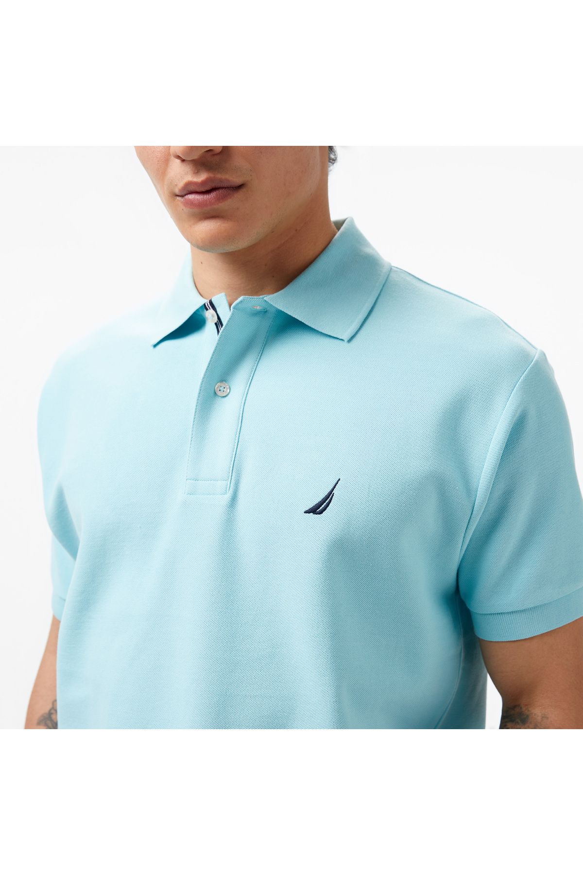 تی شرت یقه پولو آبی مردانه تيشرت يقه آستين كوتاه مدل Nautica