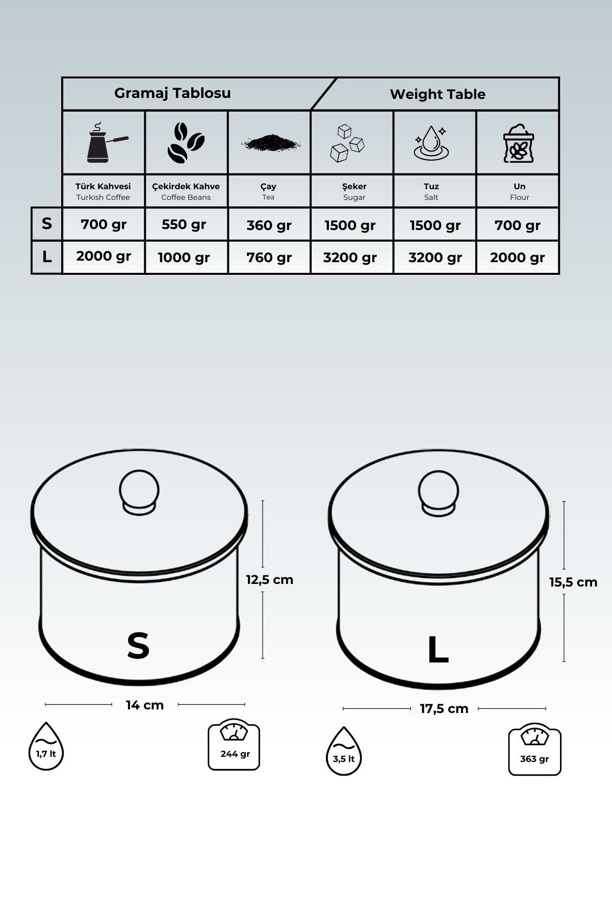 Hesaplı Kasa-Lisbon Patterned Metal Storage Container Set - Set of 2 (1.7 Lt - 3.5 Lt) 4
