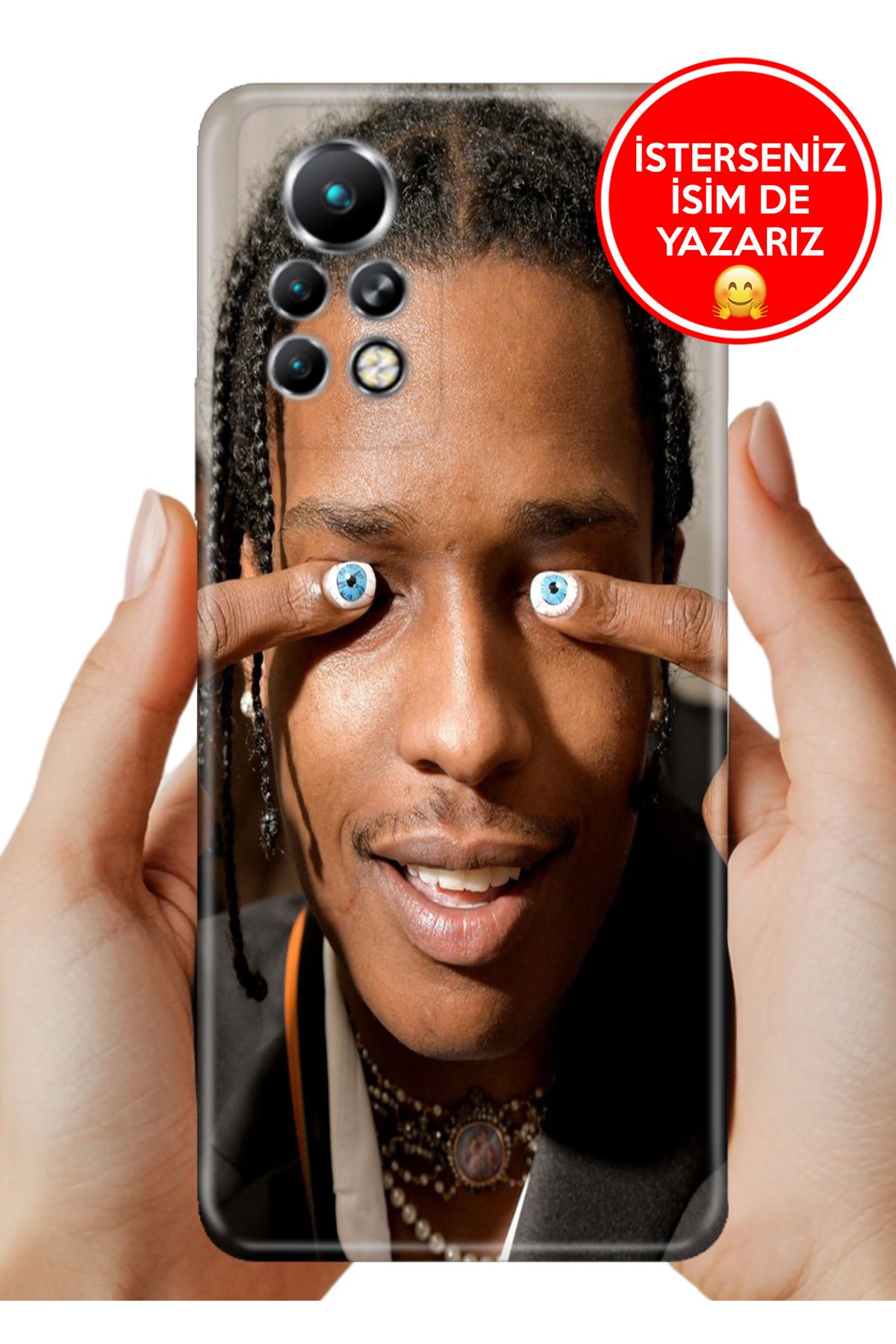 Cekuonline İnfinix Note 11 Pro X697 Kılıf UvBaskı Özel-Tasarım Silikon Asap