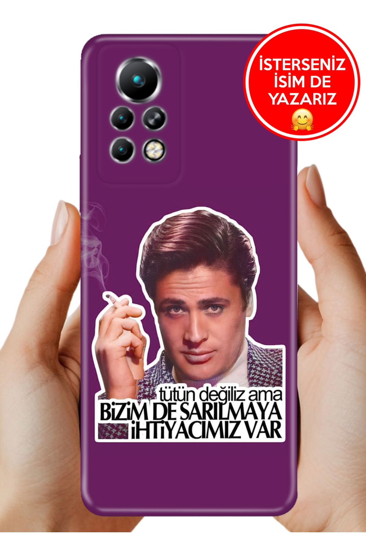 Cekuonline İnfinix Note 11 Pro uyumlu Kılıf Desenli Baskılı Kamera Korumalı ZRR Silikon Tütün