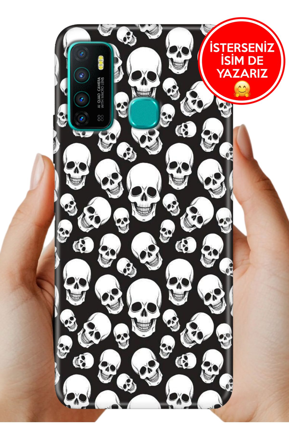 Cekuonline İnfinix Hot 9 Kılıf Hot 9 FullCover Resimli Desenli Silikon Cod316