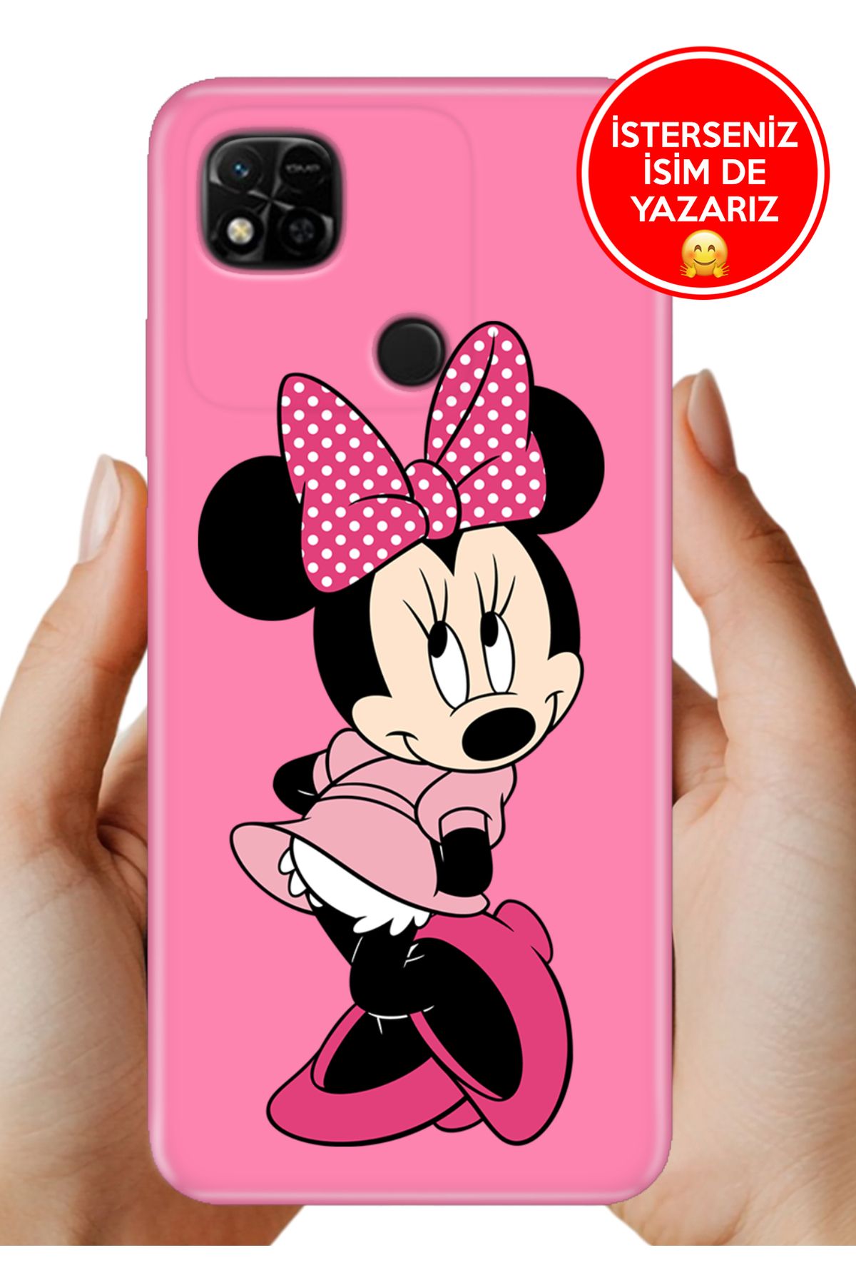 Cekuonline Xiaomi Redmi 10A Kılıf Baskılı Life Style Kapak Silikon Utangaç Minnie
