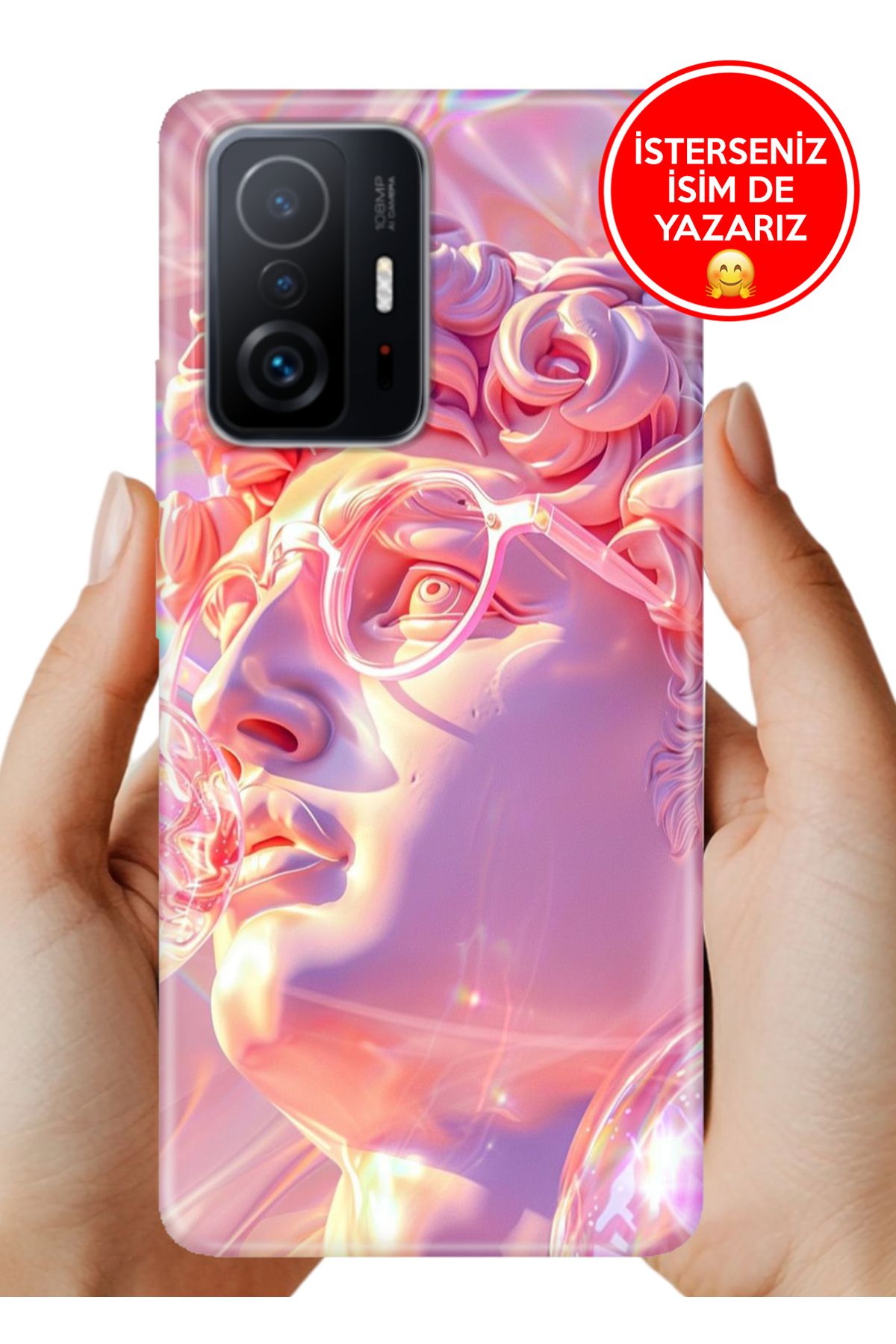 Cekuonline Xiaomi Mi 11T- 11T Pro Kılıf Desenli İsimli / İsimsiz Silikon Pinkom