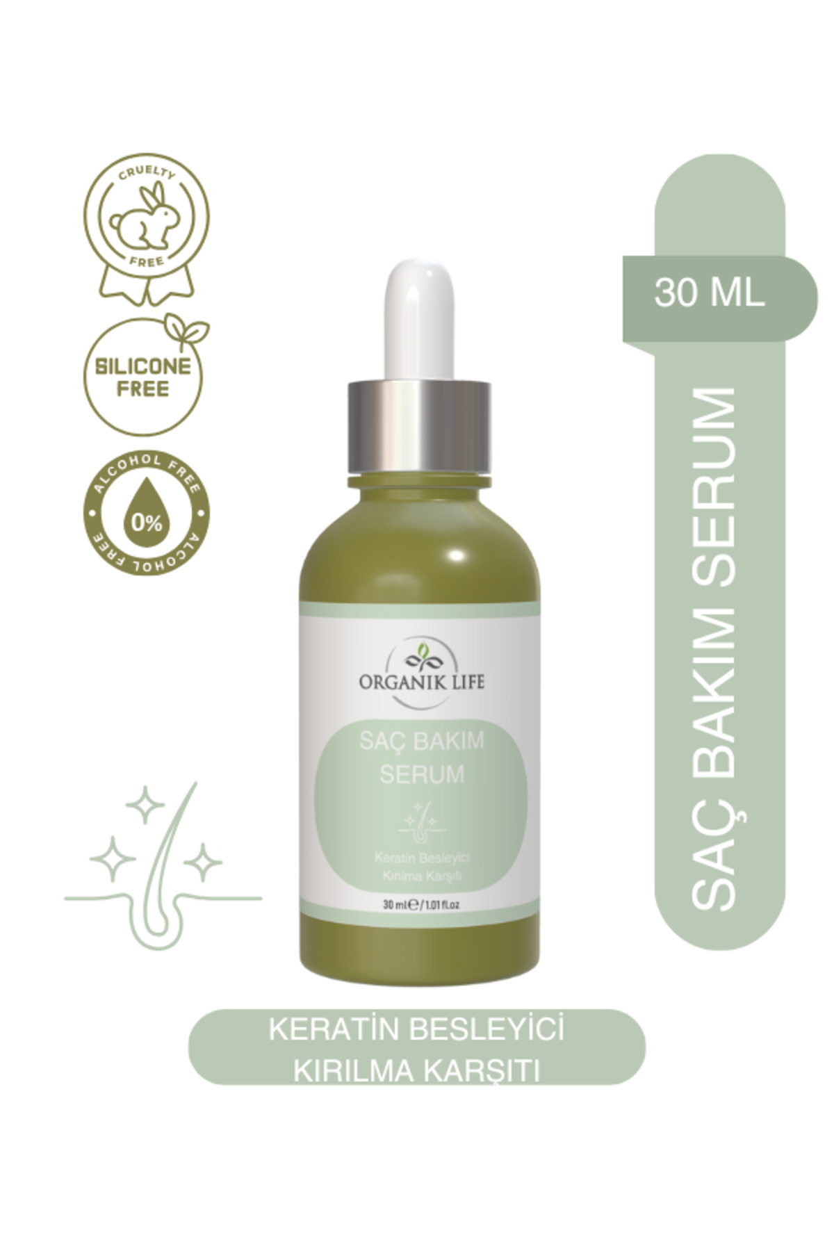 Saç Bakım Serumu 30 ml – Keratin Ve Bitkisel Yağlarla Dökülme Karşıtı Güçlü Bakım — 455465
