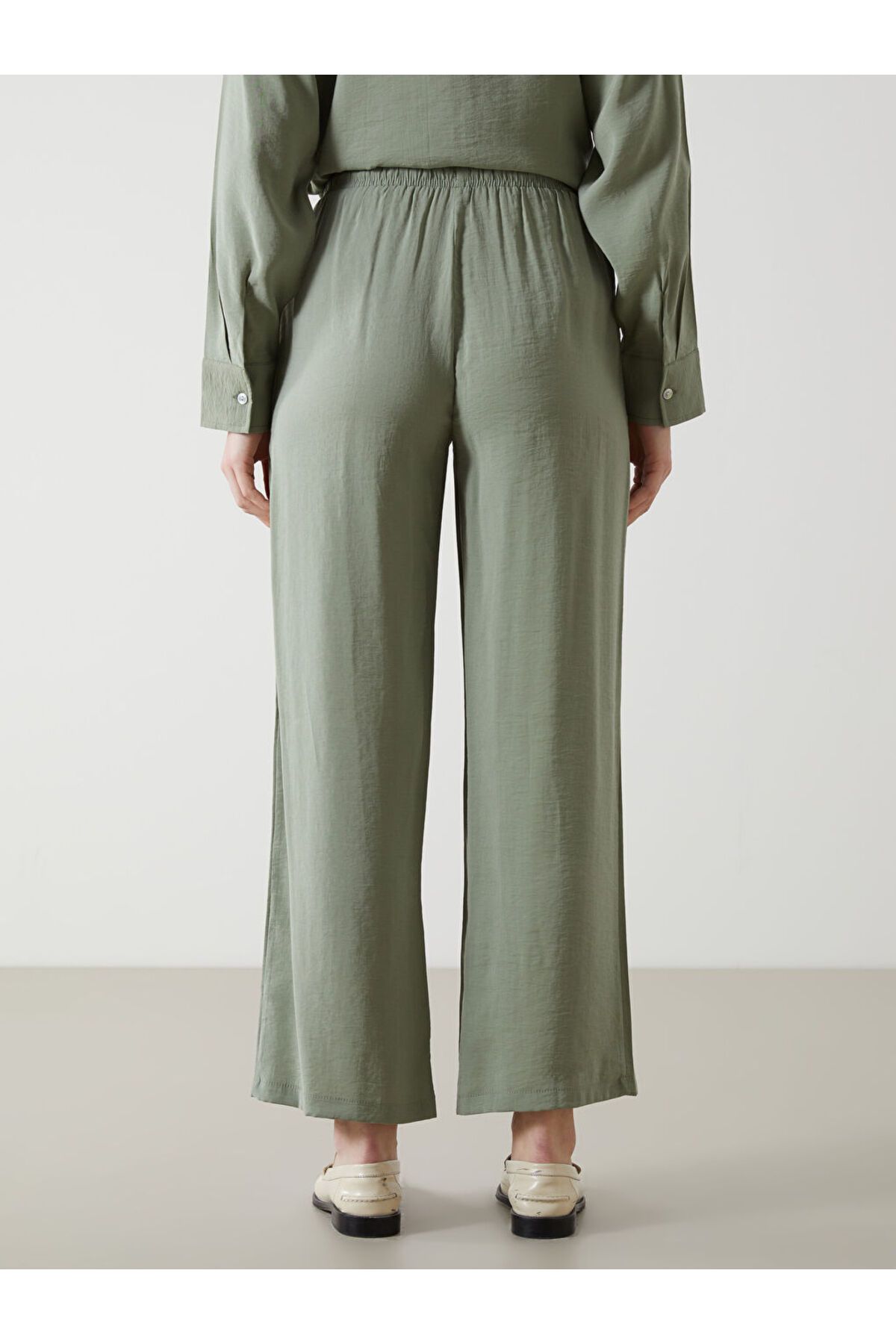 LC Waikiki-Xside Khaki Elastic Waist Women's Trousers 4