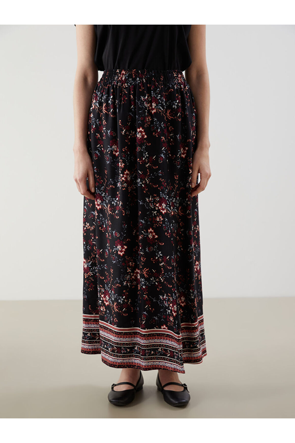 LC Waikiki-Sparkling Selections from Shining Store |   Patterned Women's Skirt with Elastic Waist 3