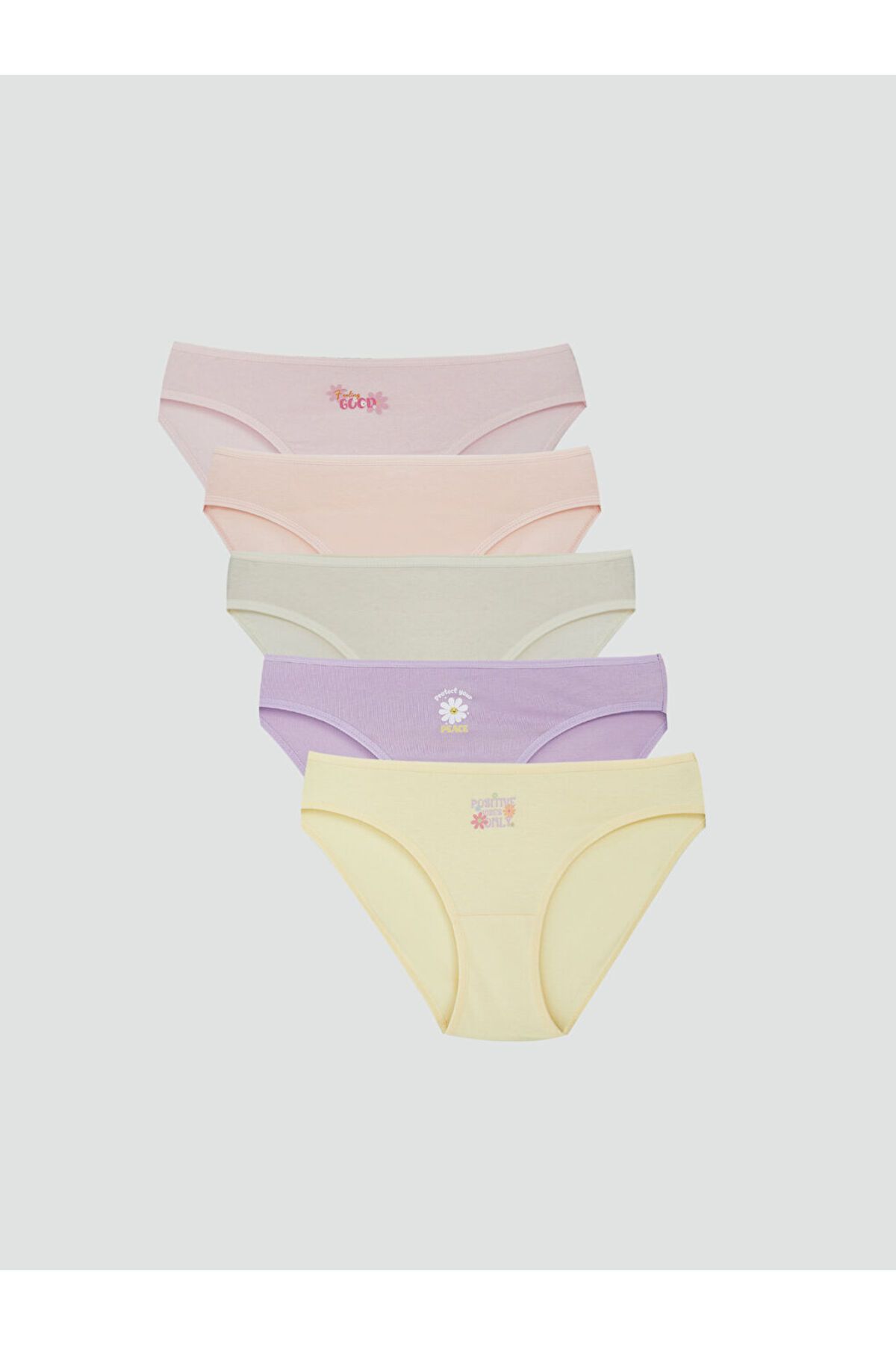 LC Waikiki-Lcw Young Pink Printed Bikini Panties 5 Pack 1