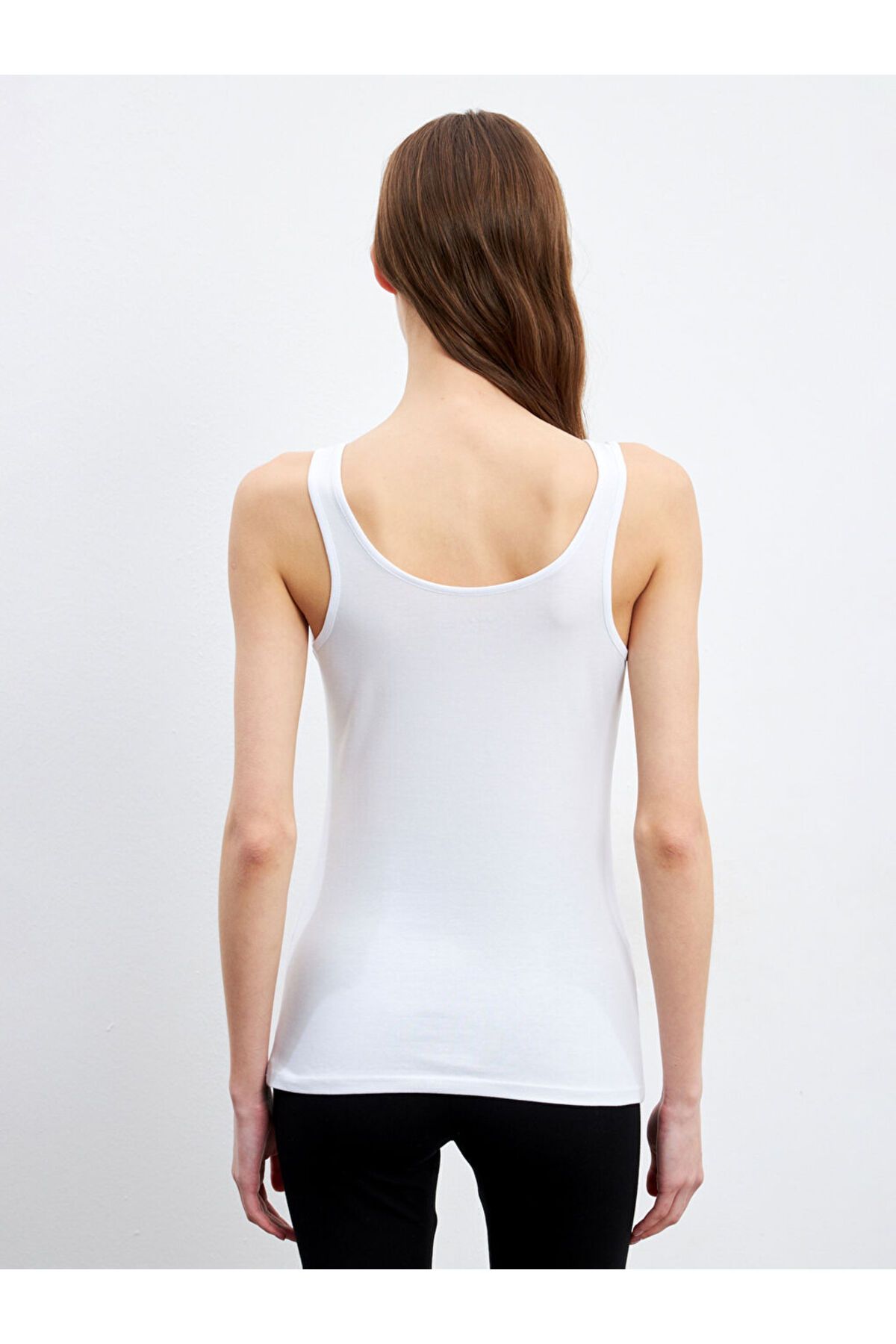 LC Waikiki-Lcw Dream White U Neck Women's Undershirt 4