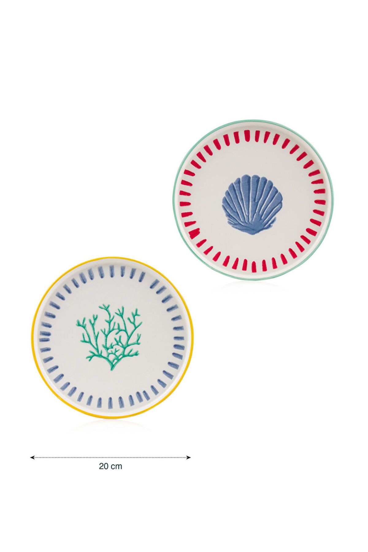 LC Waikiki-Sparkling Selections from Shining Store |   Mixed Printed Ceramic Cake Plate Set of 4 20 cm 5