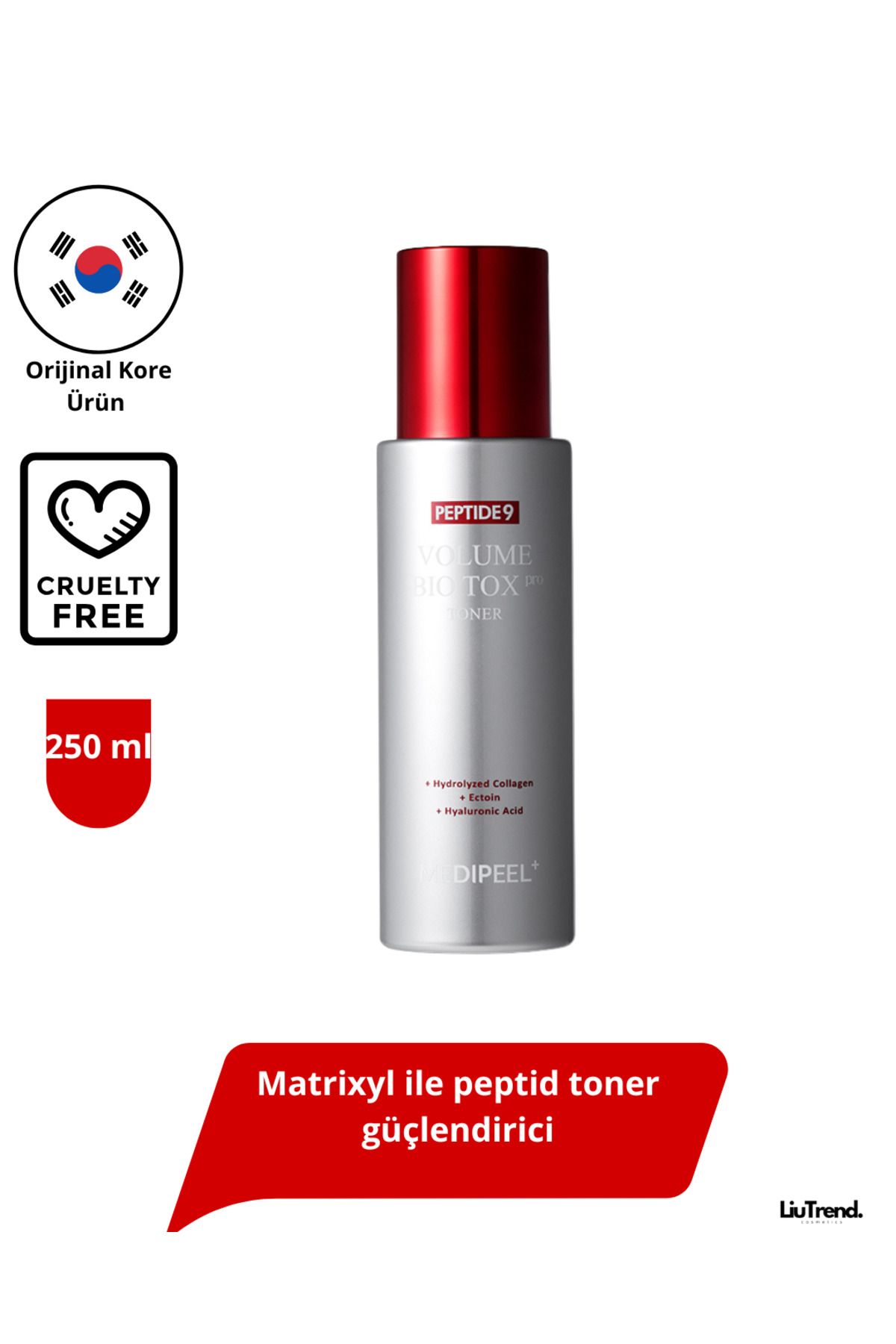 تونر پپتید 9 حجمی Bio Tox Pro 250 میلی لیتری تقویت کننده پپتید با ماتریکسیل Medipeel