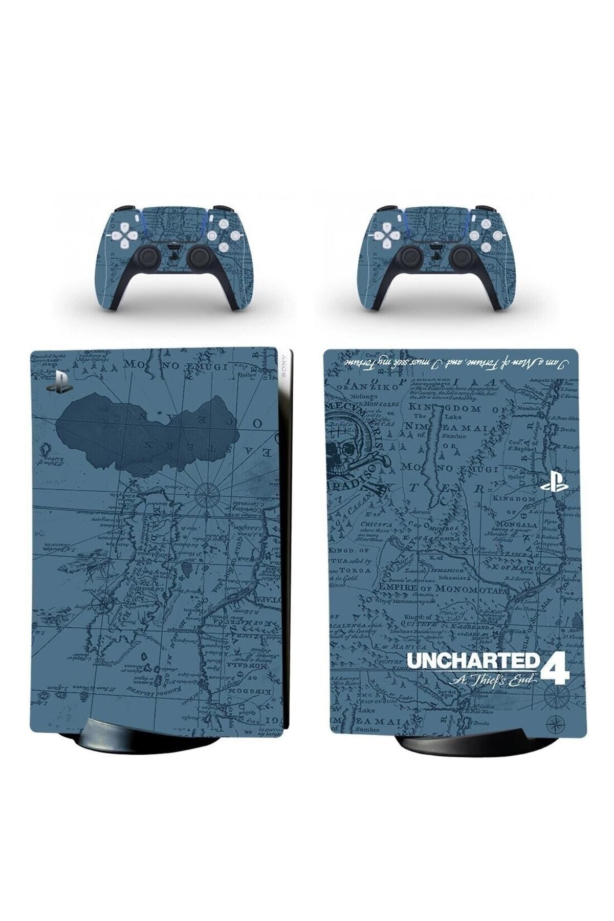 cosy home gift Uncharted A Thief End Playstation 5 Standart Disk Edition Sticker Kaplama Seti