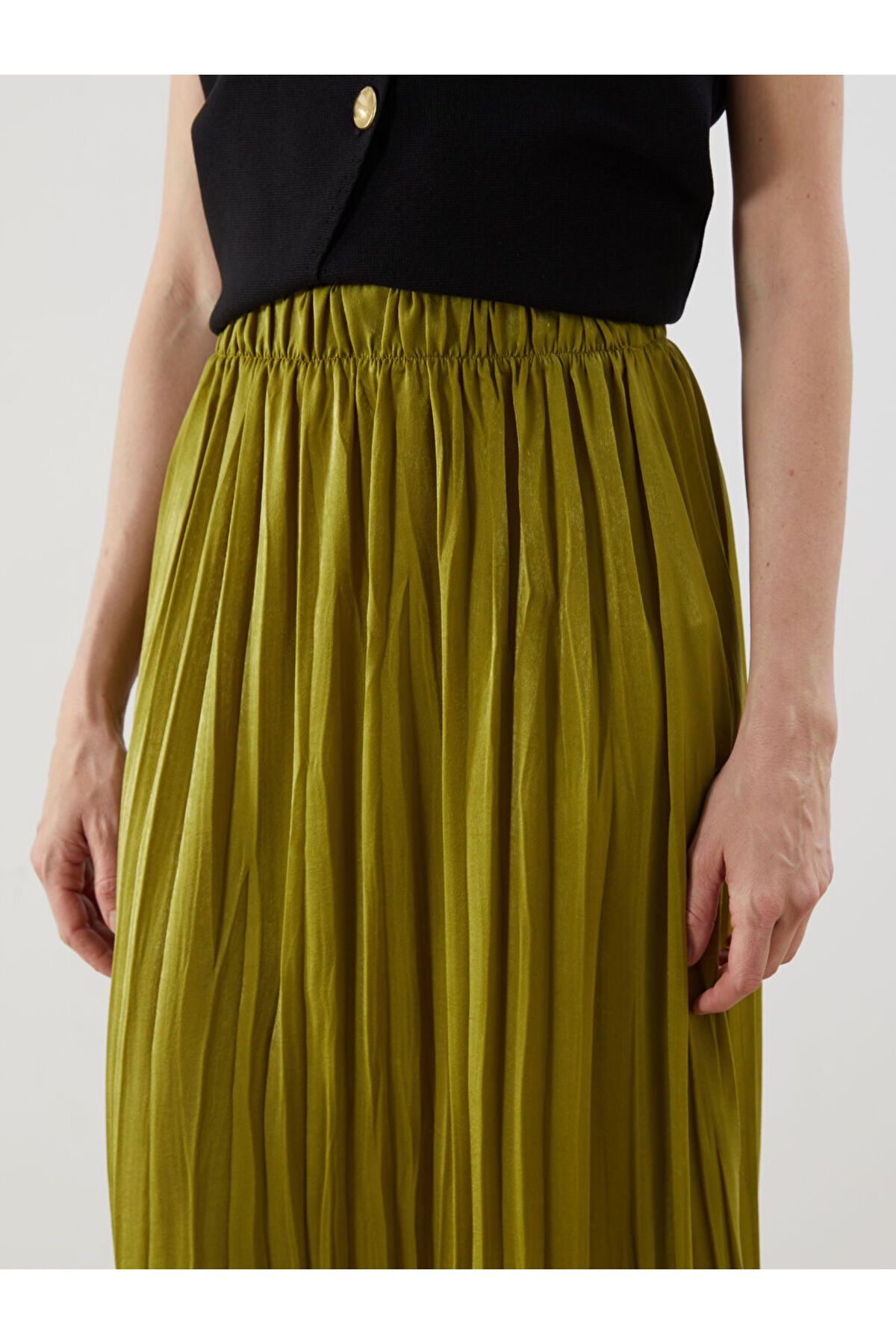 LC Waikiki-Pleated Skirt with Elastic Waist 3