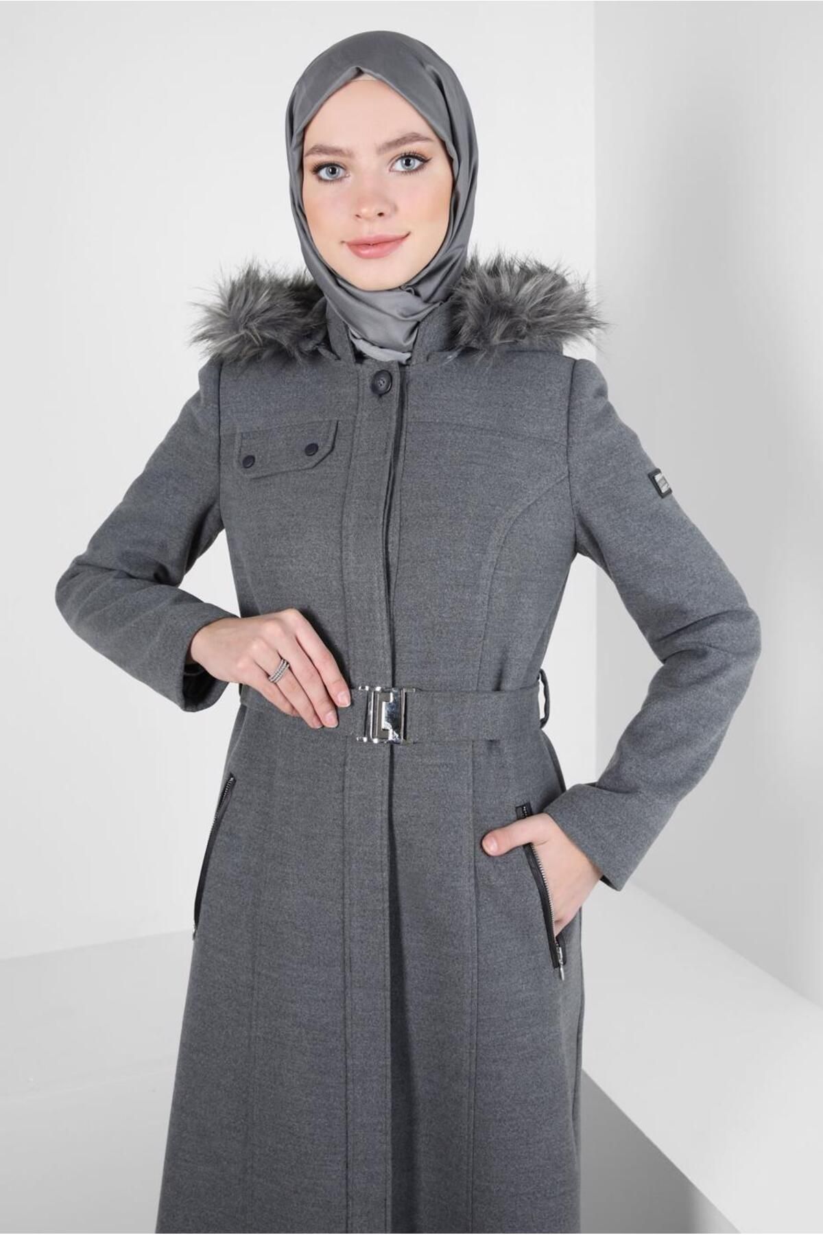 مانتو کمربندی 90277 Alvina