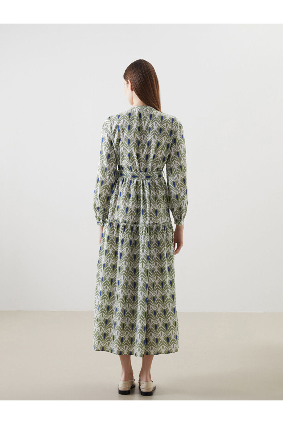 LC Waikiki-Rochie de damă cu model LCW Modest Green Judge 4