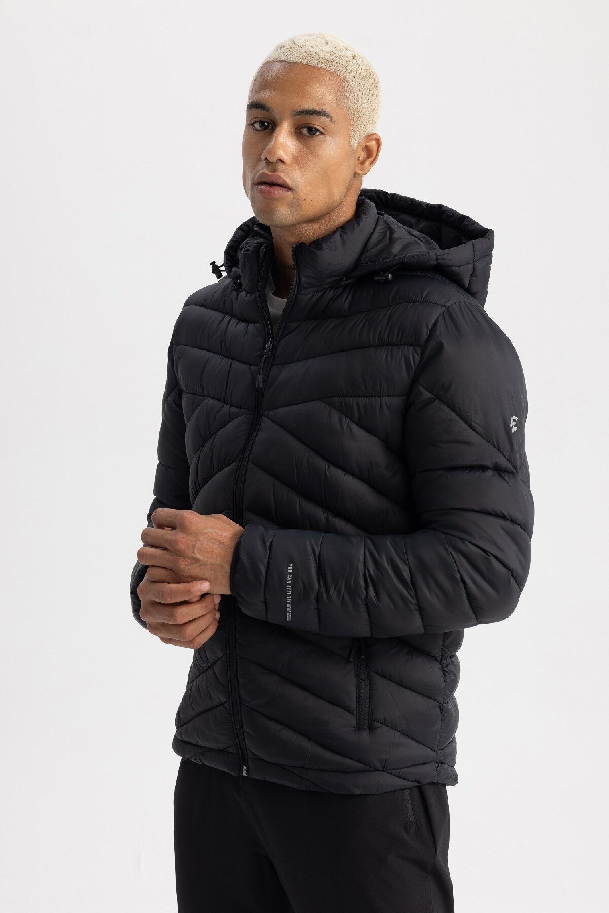 DeFacto-Jachetă pufă cu glugă Fit Water Repellent A3034ax23au 3