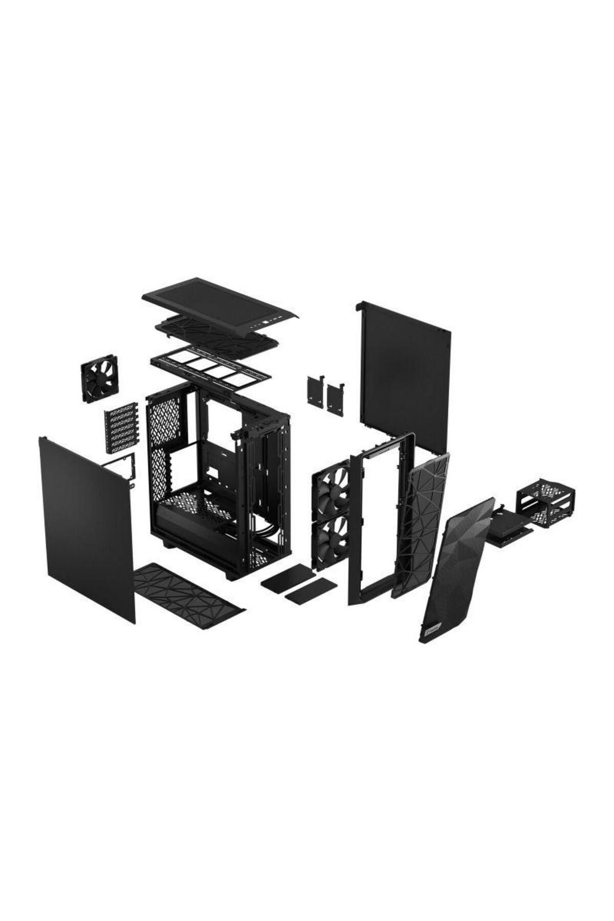 Fractal Design-Carcasa Fractal Design Meshify 2 Compact Black Solid, Middle Tower (Gri) 10