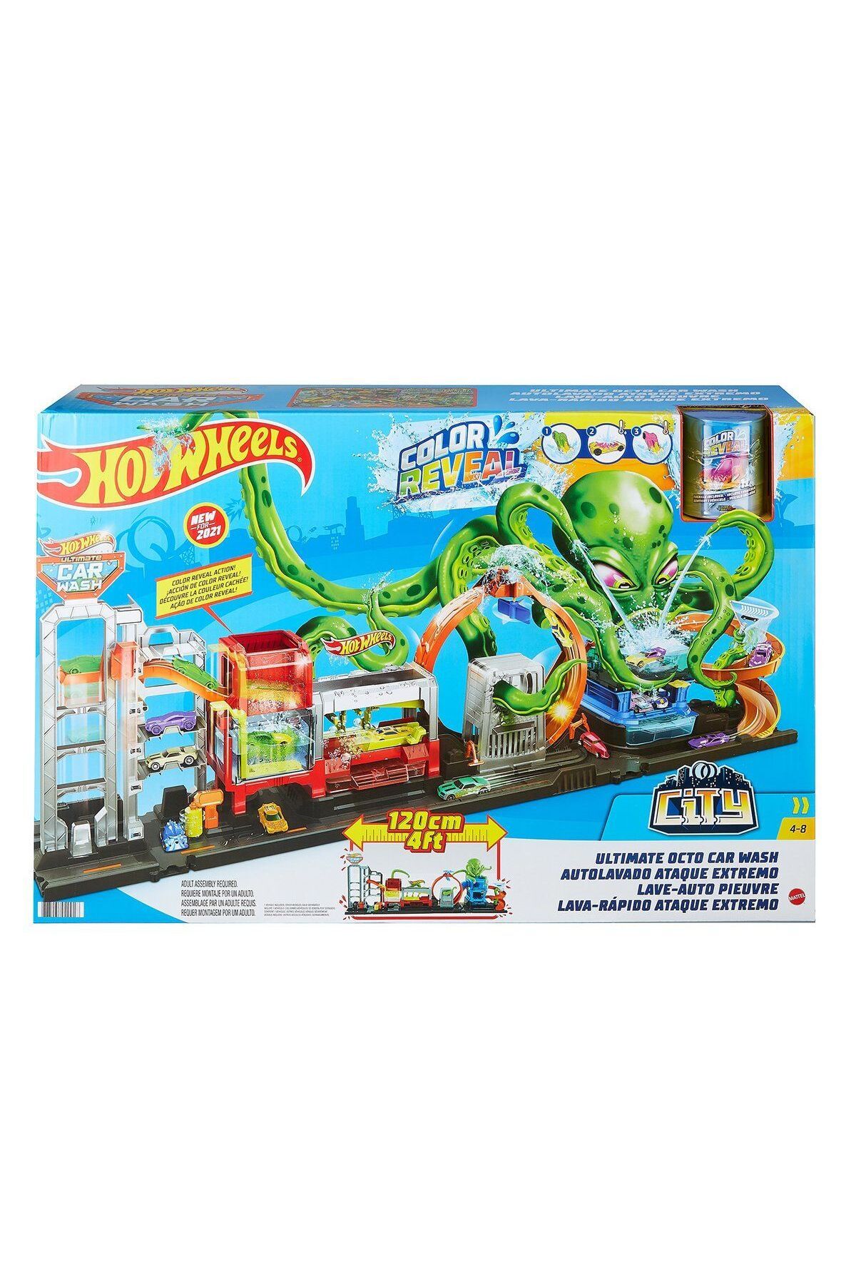 TimeStart GTT96 Hot Wheels, Dev Ahtapot ile Araba Yıkama Oyun Seti / +4 yaş