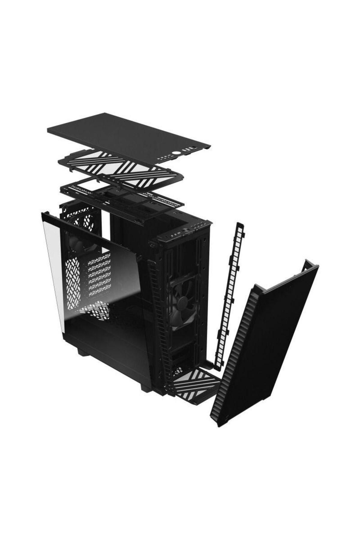Fractal Design-Carcasa Fractal Design Define 7 Compact Dark Tempered Glass, Middle Tower, Antifonare (Negru) 8