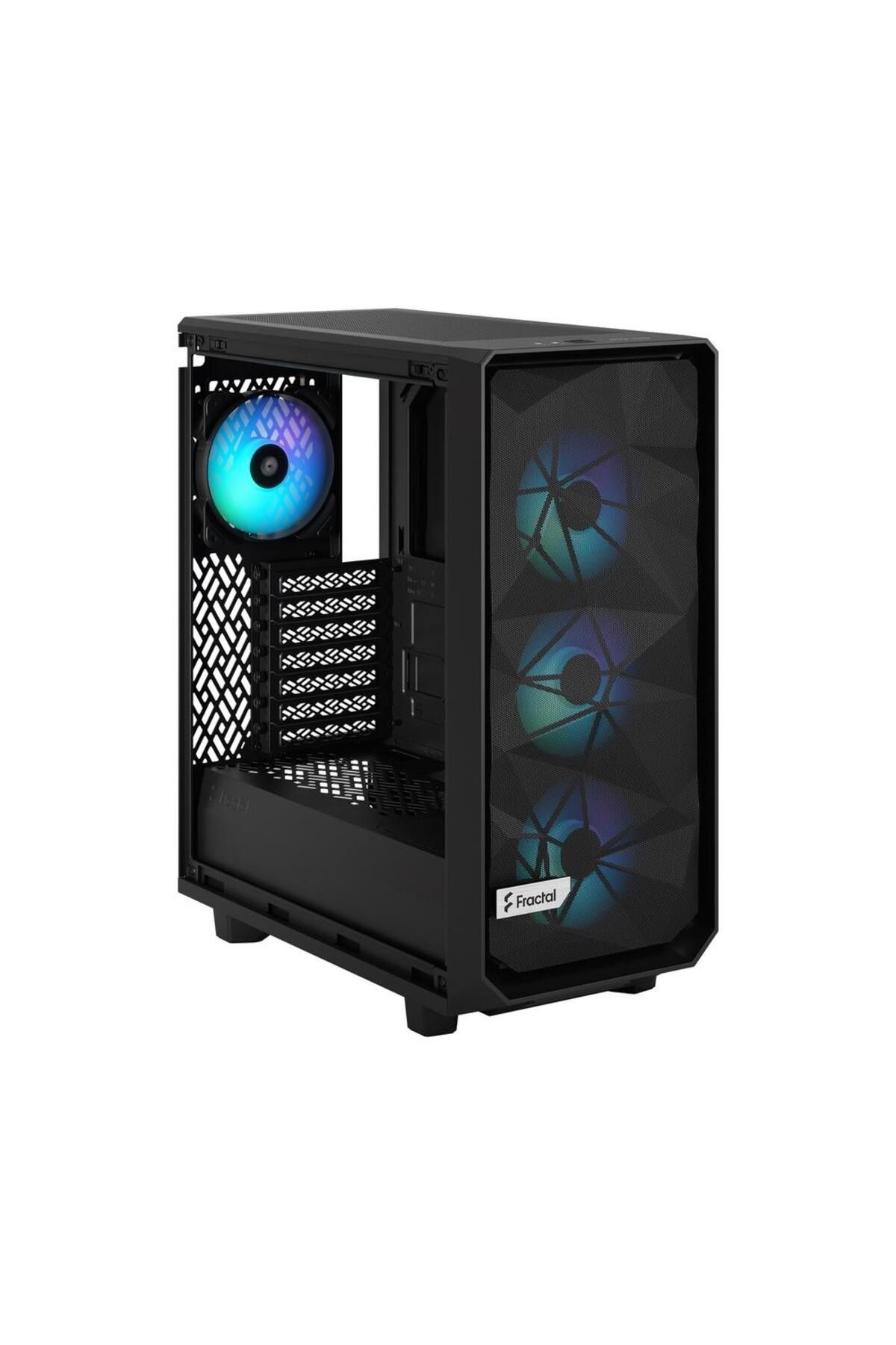 Fractal Design-Fractal Design Meshify 2 Compact Lite RGB Case, Middle Tower, without power supply, ATX (Black) 4