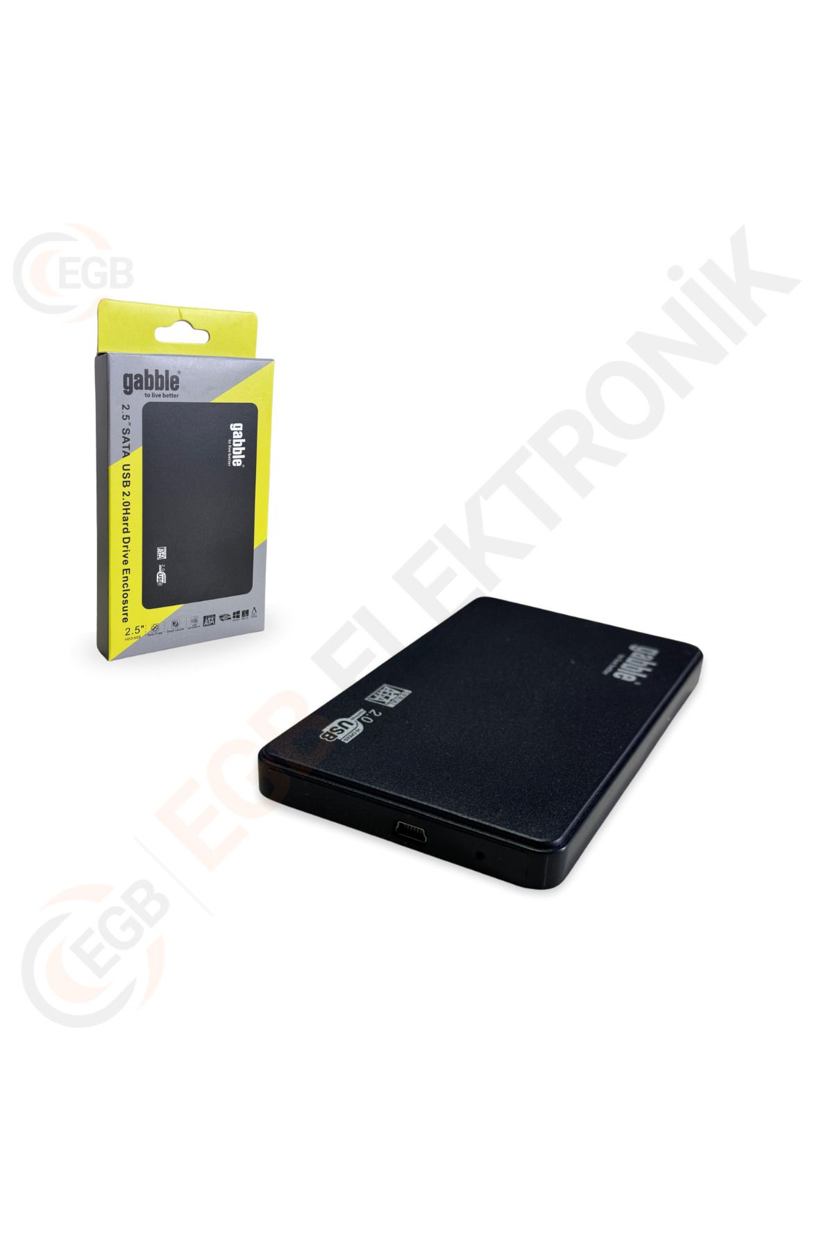 GABBLE GAB-HK242 USB 2.0 HADRDISK KUTUSU PLASTİK 2.5''(SH20)