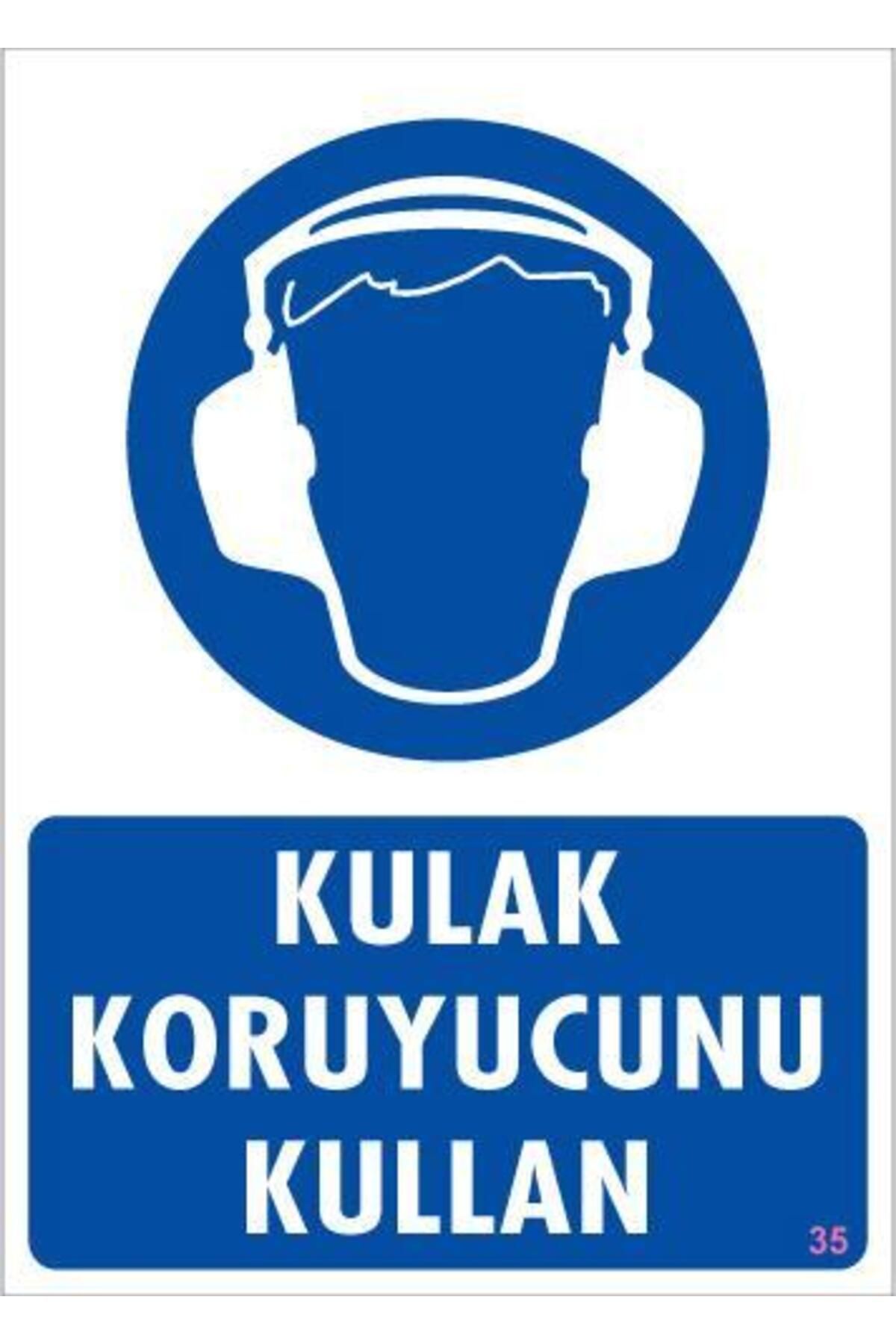 LovelymCo Kulak Koruyucu Kullan Uyarı Levhası 25X35 Kod:35