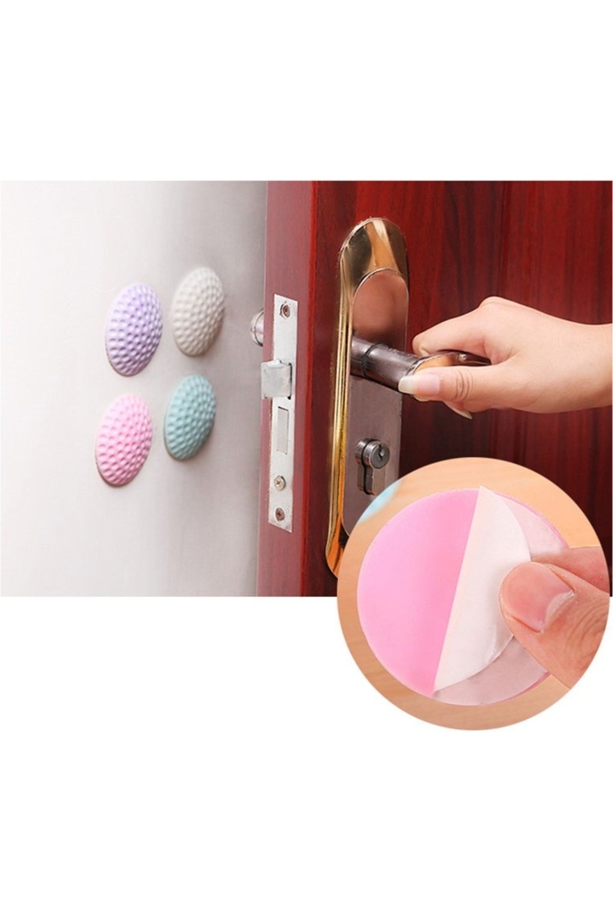 TimeStart Çok Amaçlı Silikon Kapı Duvar Koruyucu Tampon 4lü Paket